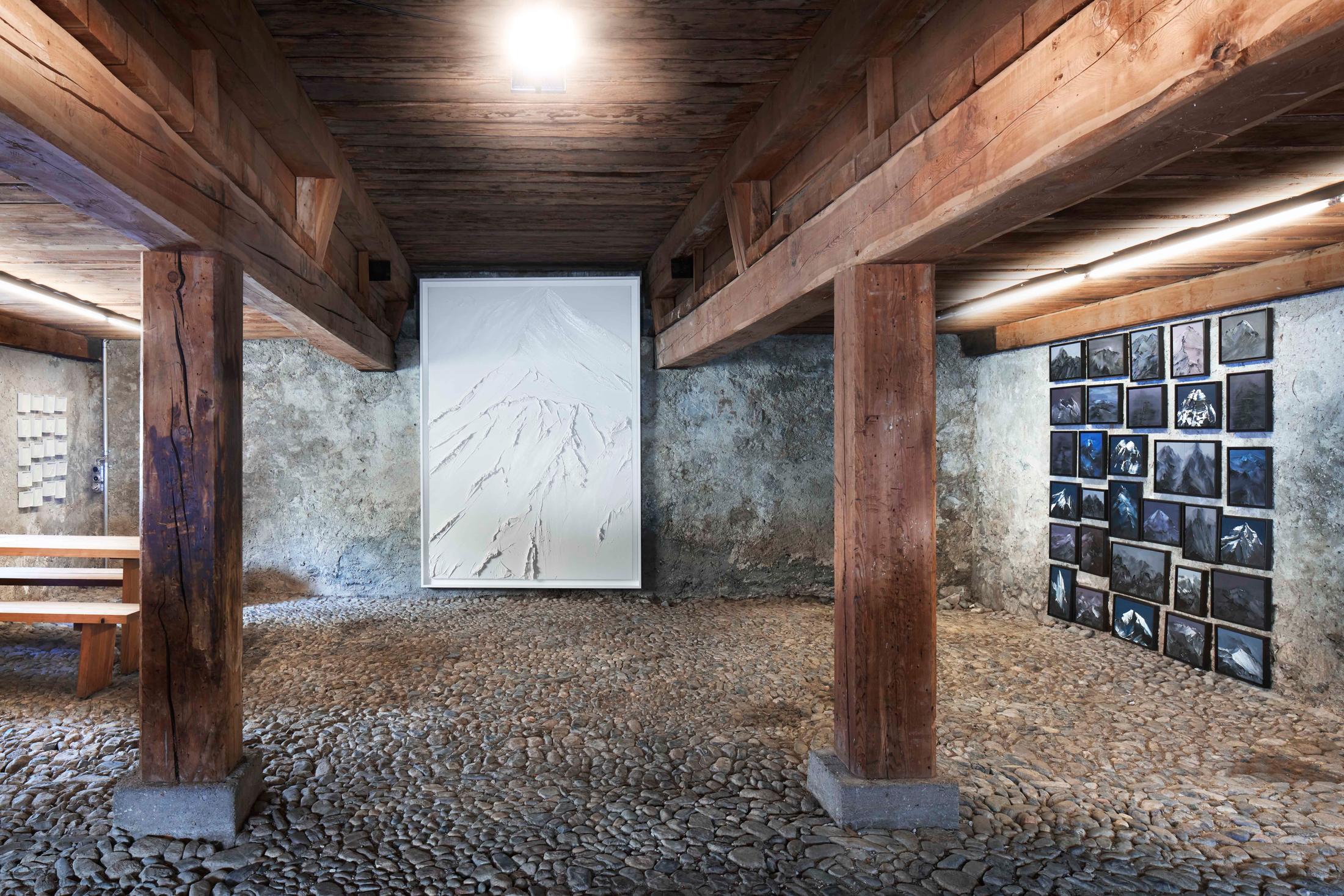 Exhibition View Conrad Jon Godly Soloshow «Through the Years» at Stalla Madulain, 2019 / Photo: Franz Rindlisbacher / Courtesy: the artist and Stalla Madulain