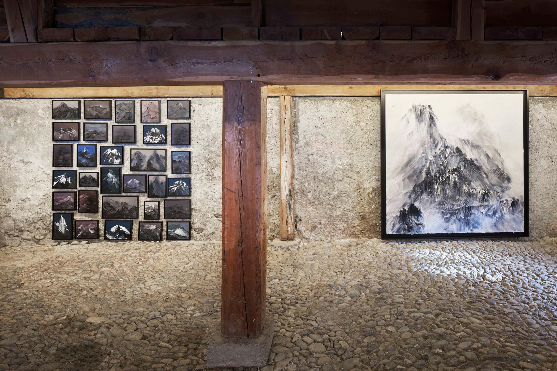 Exhibition View Conrad Jon Godly Soloshow «Through the Years» at Stalla Madulain, 2019 / Photo: Franz Rindlisbacher / Courtesy: the artist and Stalla Madulain