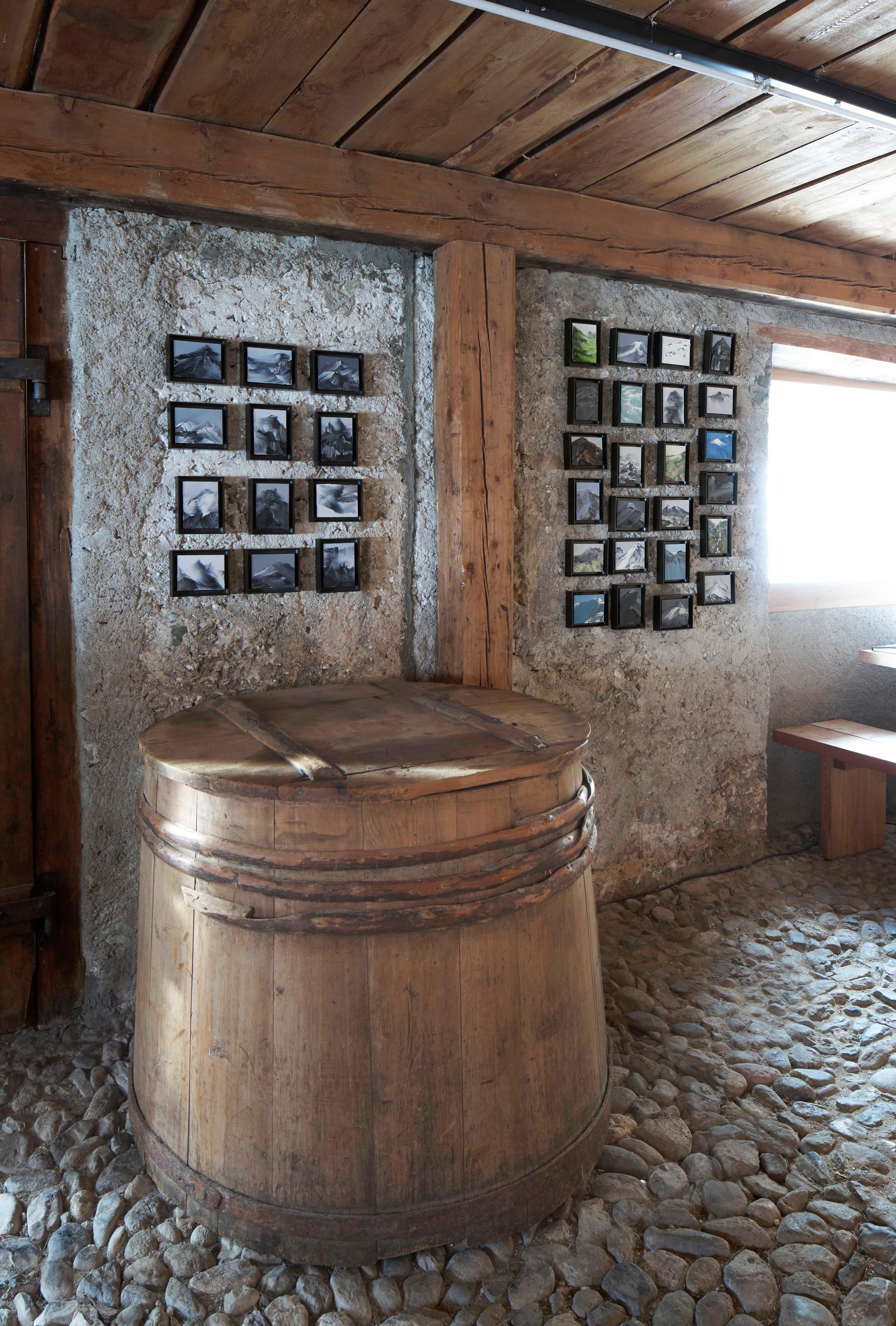 Exhibition View Conrad Jon Godly Soloshow «Through the Years» at Stalla Madulain, 2019 / Photo: Franz Rindlisbacher / Courtesy: the artist and Stalla Madulain