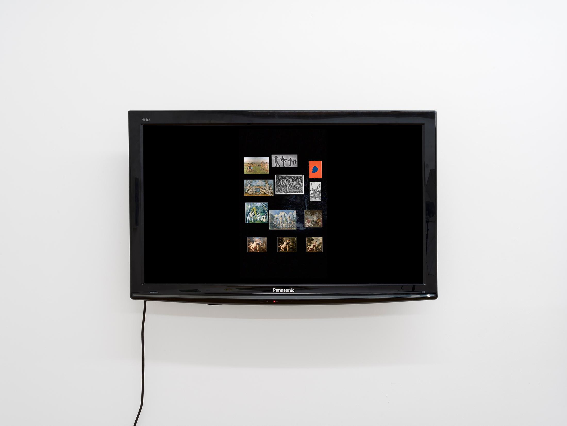 Exhibition View Group Show «Constellations in a Bubble; view on Julia Dubsky, Actors Athletic, 2021» at Kirchgasse Gallery, Steckborn, 2021 / Photo: CE / Courtesy: the artists and Kirchgasse Gallery