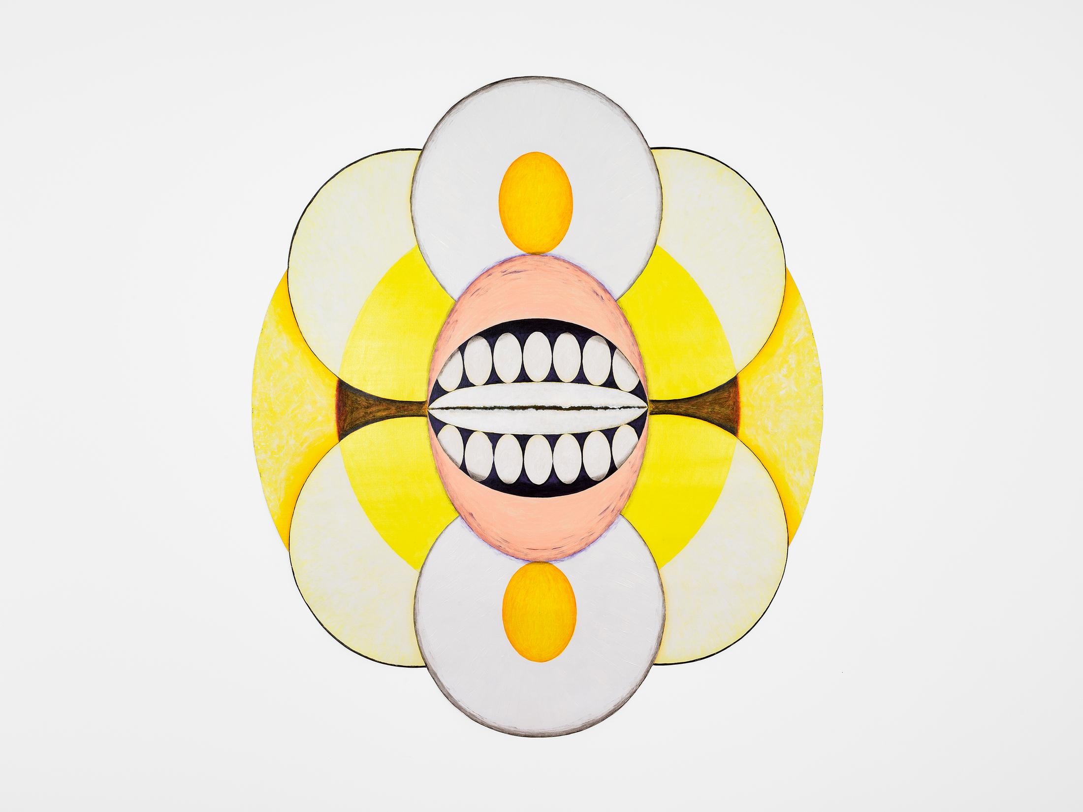 Exhibition View Group Show «Constellations in a Bubble; view on Alexandra Tretter, How Do You Like Your Eggs?, 2021» at Kirchgasse Gallery, Steckborn, 2021 / Photo: CE / Courtesy: the artists and Kirchgasse Gallery