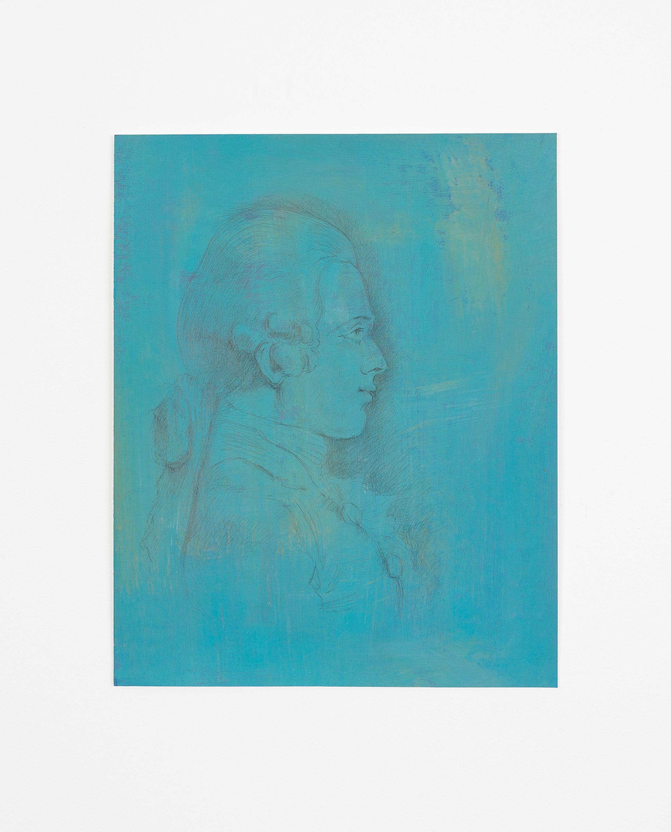 Exhibition View Group Show «Constellations in a Bubble; view on Robert Müller, Untitled (de Sade, van Loo, Rousset), 2021» at Kirchgasse Gallery, Steckborn, 2021 / Photo: CE / Courtesy: the artists and Kirchgasse Gallery