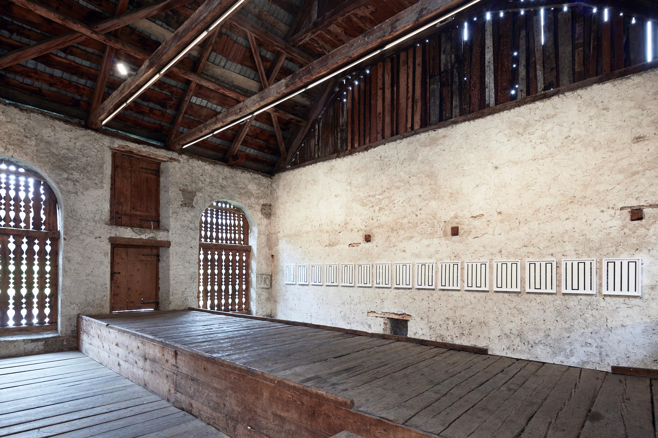 Exhibition View Corsin Fontana at Stalla Madulain, Madulain, 2019 / Photo: Philippe Hubler / Courtesy: the artists and Stalla Madulain