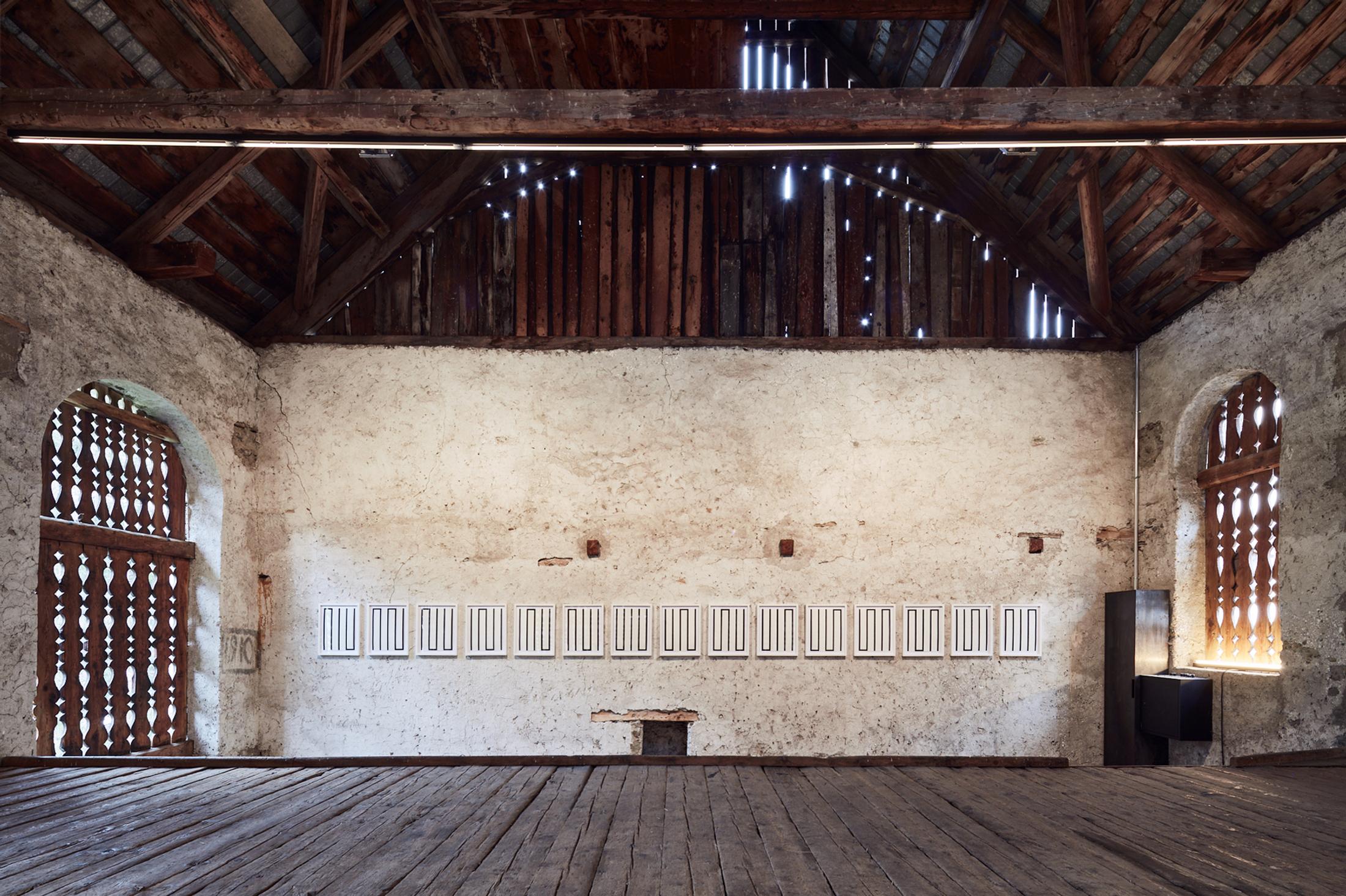 Exhibition View Corsin Fontana at Stalla Madulain, Madulain, 2019 / Photo: Philippe Hubler / Courtesy: the artists and Stalla Madulain