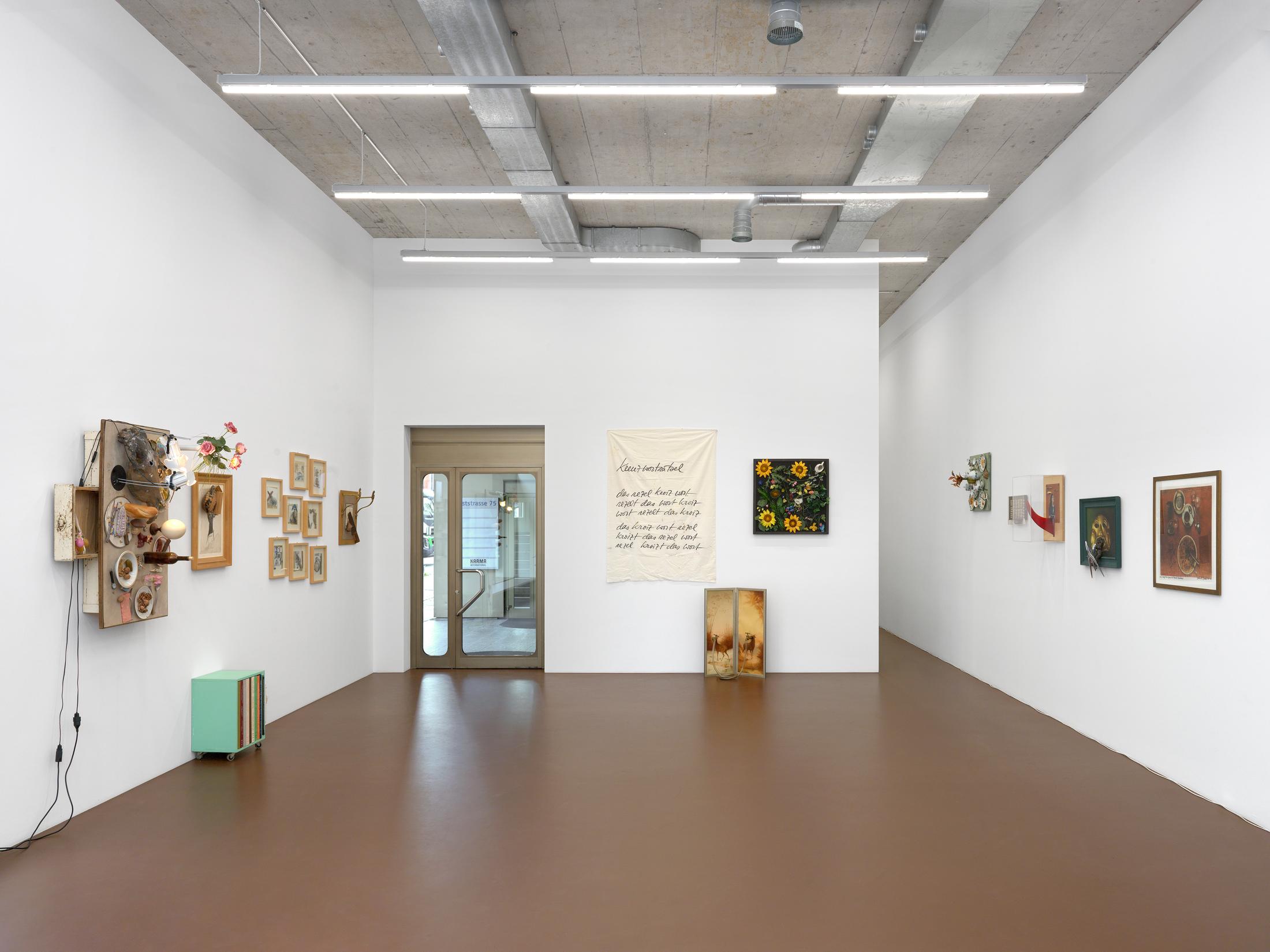 Exhibition View Daniel Spoerri Solo Show at Karma International, Zurich, 2022 / Photo: Annik Wetter / Courtesy: the artist and Karma International