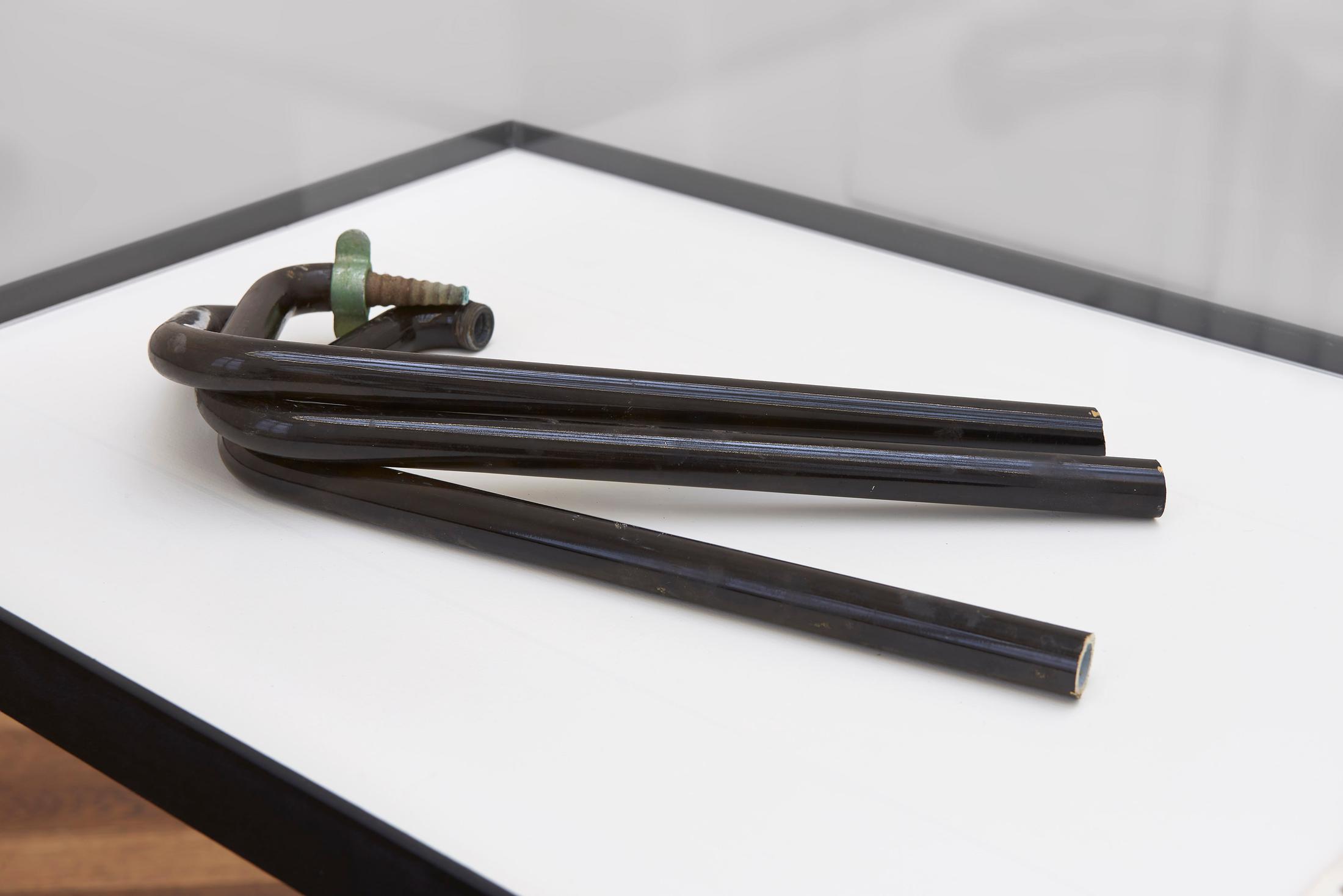 Exhibition View Daniel Turner Solo Show «Three Sites; view on Daniel Turner, (BASF) Leitungen, 2022» at Kunsthalle Basel, Basel, 2022 / Photo: Philipp Hänger / Courtesy: the artist and Kunsthalle Basel