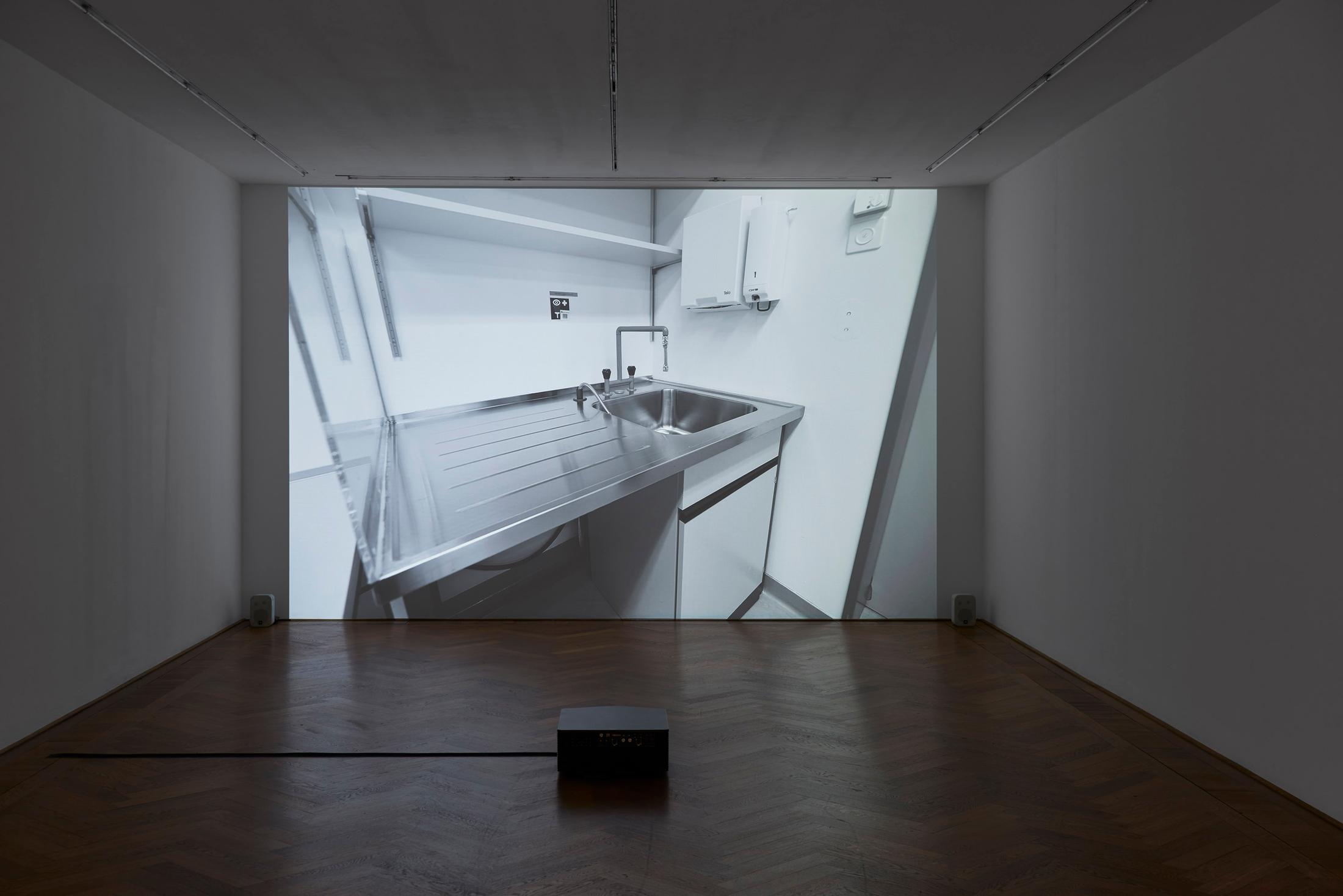 Exhibition View Daniel Turner Solo Show «Three Sites; view on Daniel Turner, BASF / Novartis / Holdenweid, 2022» at Kunsthalle Basel, Basel, 2022 / Photo: Philipp Hänger / Courtesy: the artist and Kunsthalle Basel