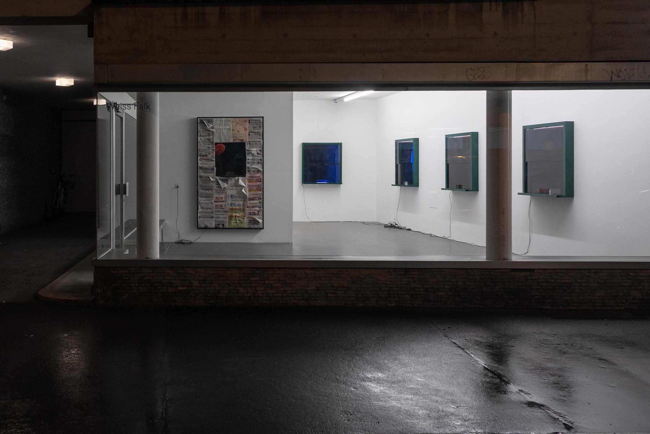 Exhibition View Daniele Milvio Soloshow «Die besten Jahre unseres Lebens» at Weiss Falk, Basel, 2019 / Photo: Flavio Karrer / Courtesy: the artist and Weiss Falk