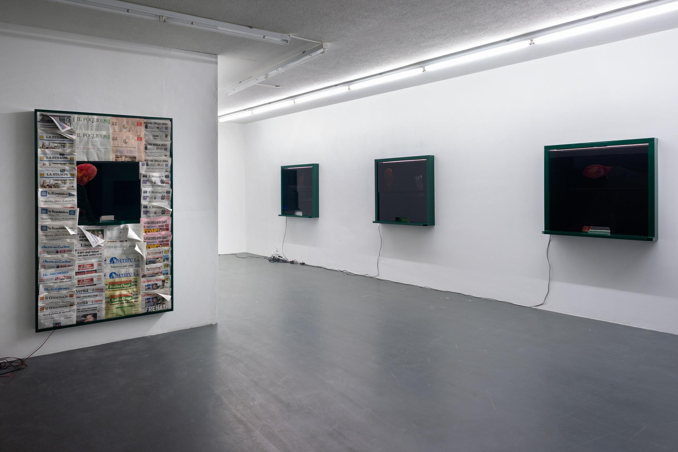 Exhibition View Daniele Milvio Soloshow «Die besten Jahre unseres Lebens» at Weiss Falk, Basel, 2019 / Photo: Flavio Karrer / Courtesy: the artist and Weiss Falk