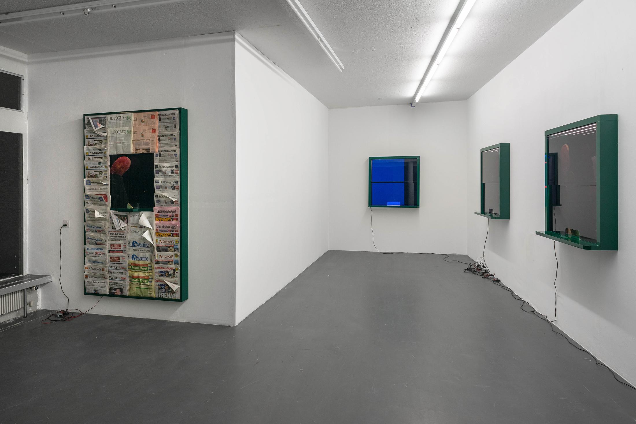 Exhibition View Daniele Milvio Soloshow «Die besten Jahre unseres Lebens» at Weiss Falk, Basel, 2019 / Photo: Flavio Karrer / Courtesy: the artist and Weiss Falk