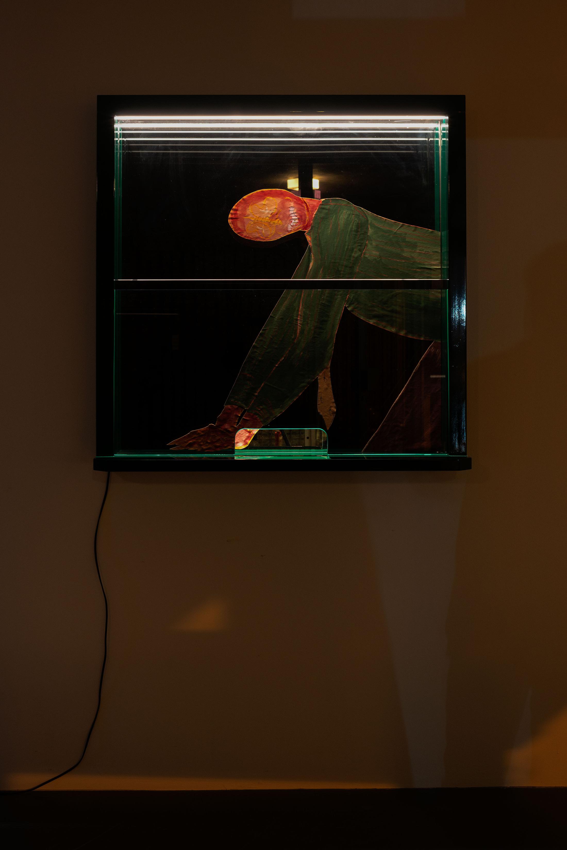 Exhibition View Daniele Milvio Soloshow «Die besten Jahre unseres Lebens; view on Vetreria Nuova Veleno, 2019» at Weiss Falk, Basel, 2019 / Photo: Flavio Karrer / Courtesy: the artist and Weiss Falk