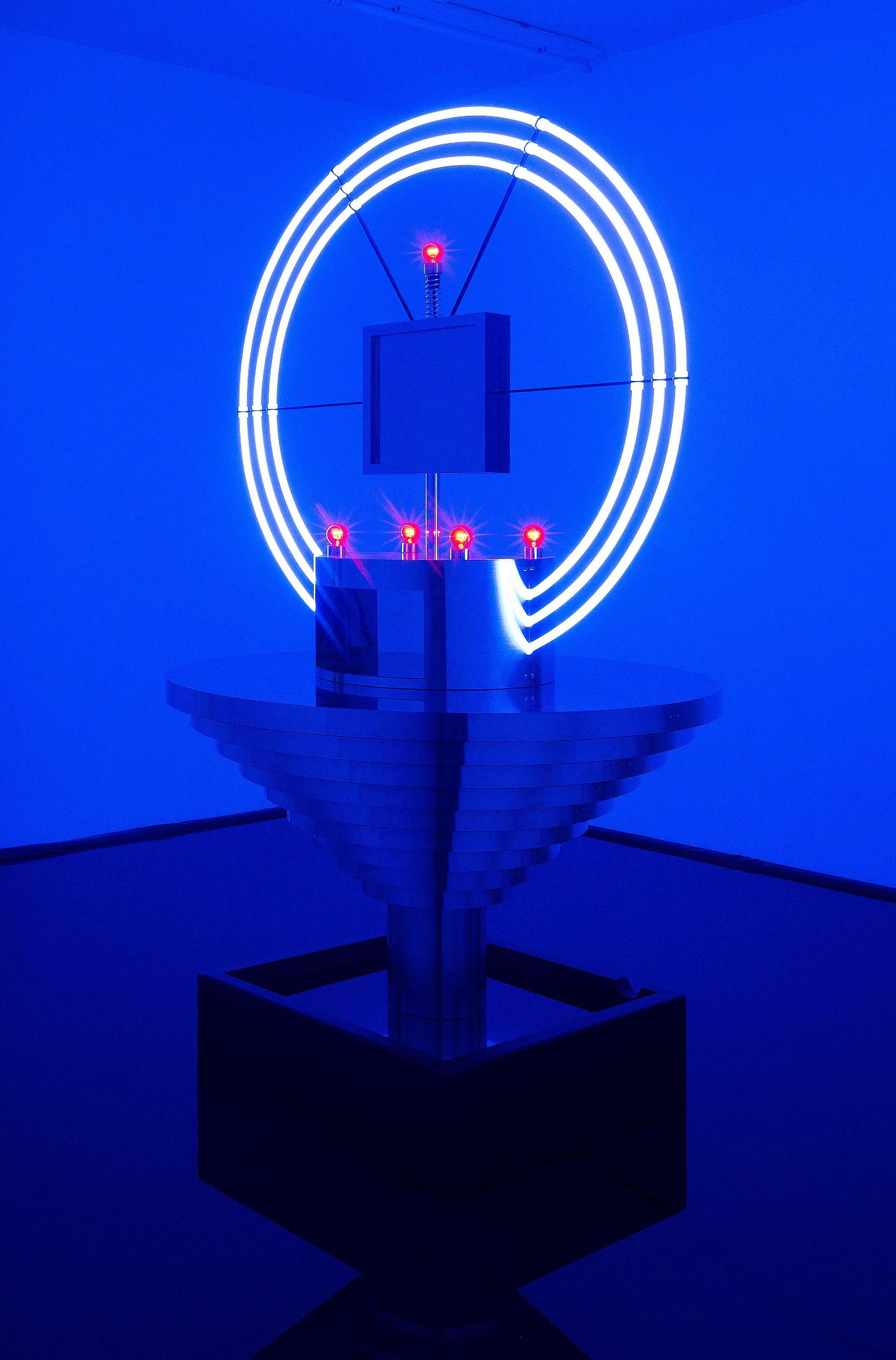 Exhibition View Daniele Milvio Soloshow «Die besten Jahre unseres Lebens; view on Altare per divinità storicizzate, 2019» at Weiss Falk, Basel, 2019 / Photo: Flavio Karrer / Courtesy: the artist and Weiss Falk