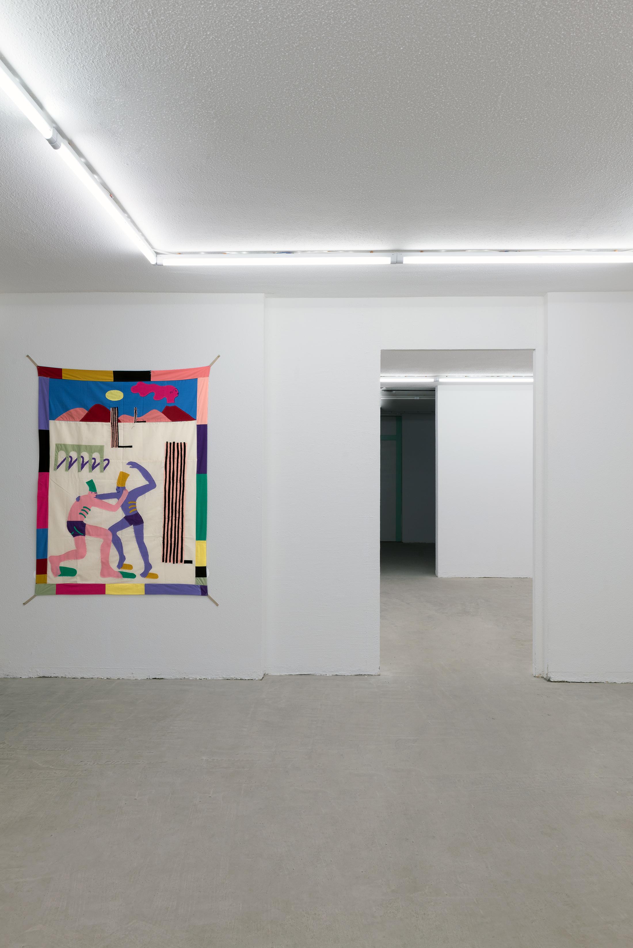 Exhibition View Darius Dolatyari-Dolatdoust Solo Show «I'm a Flower; view on Darius Dolatyari-Dolatdoust, The fighters, 2019» at Hamlet, Zurich, 2021 / Photo: Patrick Cipriani / Courtesy: the artist and Hamlet