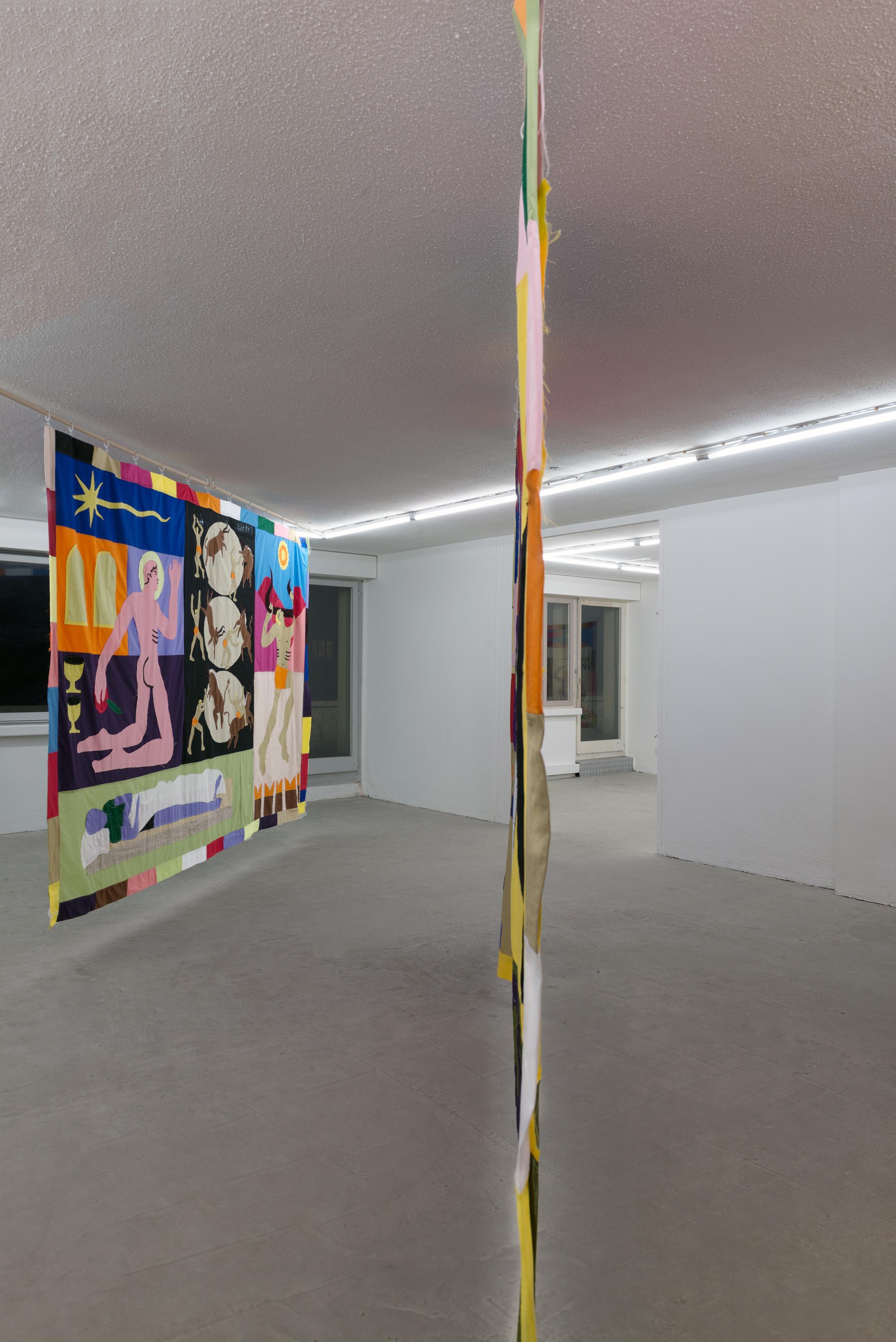 Exhibition View Darius Dolatyari-Dolatdoust Solo Show «I'm a Flower» at Hamlet, Zurich, 2021 / Photo: Patrick Cipriani / Courtesy: the artist and Hamlet