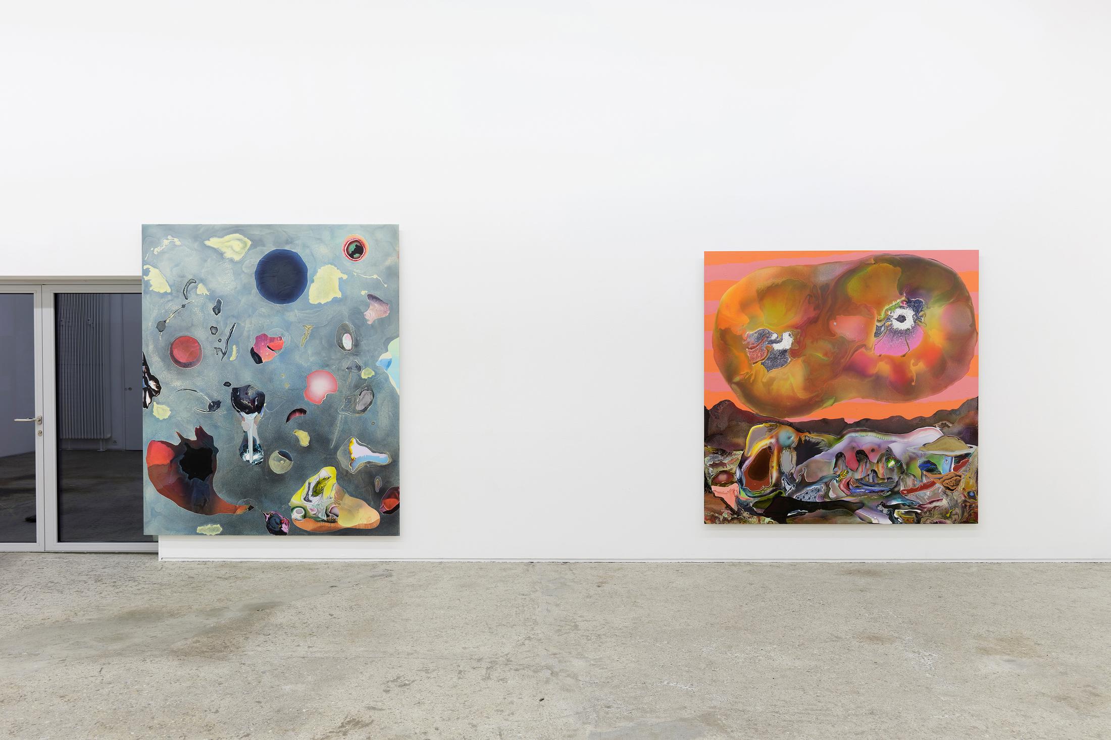 Exhibition View Dave Bopp Soloshow «floating icebergs with a taste of antimatter crazy physics» at Galerie Mark Müller, Zurich, 2020 / Photo: Conradin Frei / Courtesy: the artist and Galerie Mark Müller