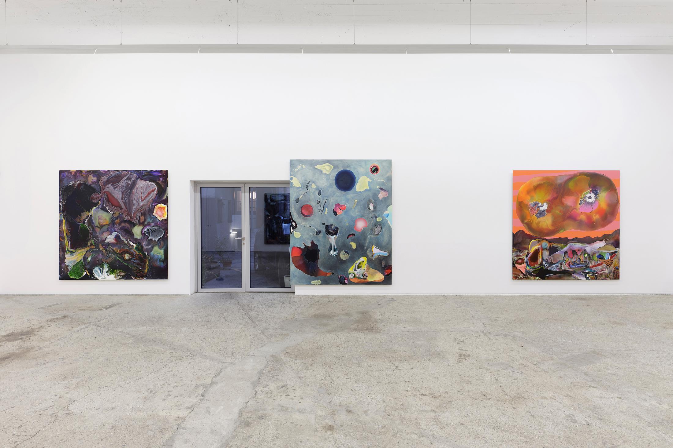 Exhibition View Dave Bopp Soloshow «floating icebergs with a taste of antimatter crazy physics» at Galerie Mark Müller, Zurich, 2020 / Photo: Conradin Frei / Courtesy: the artist and Galerie Mark Müller