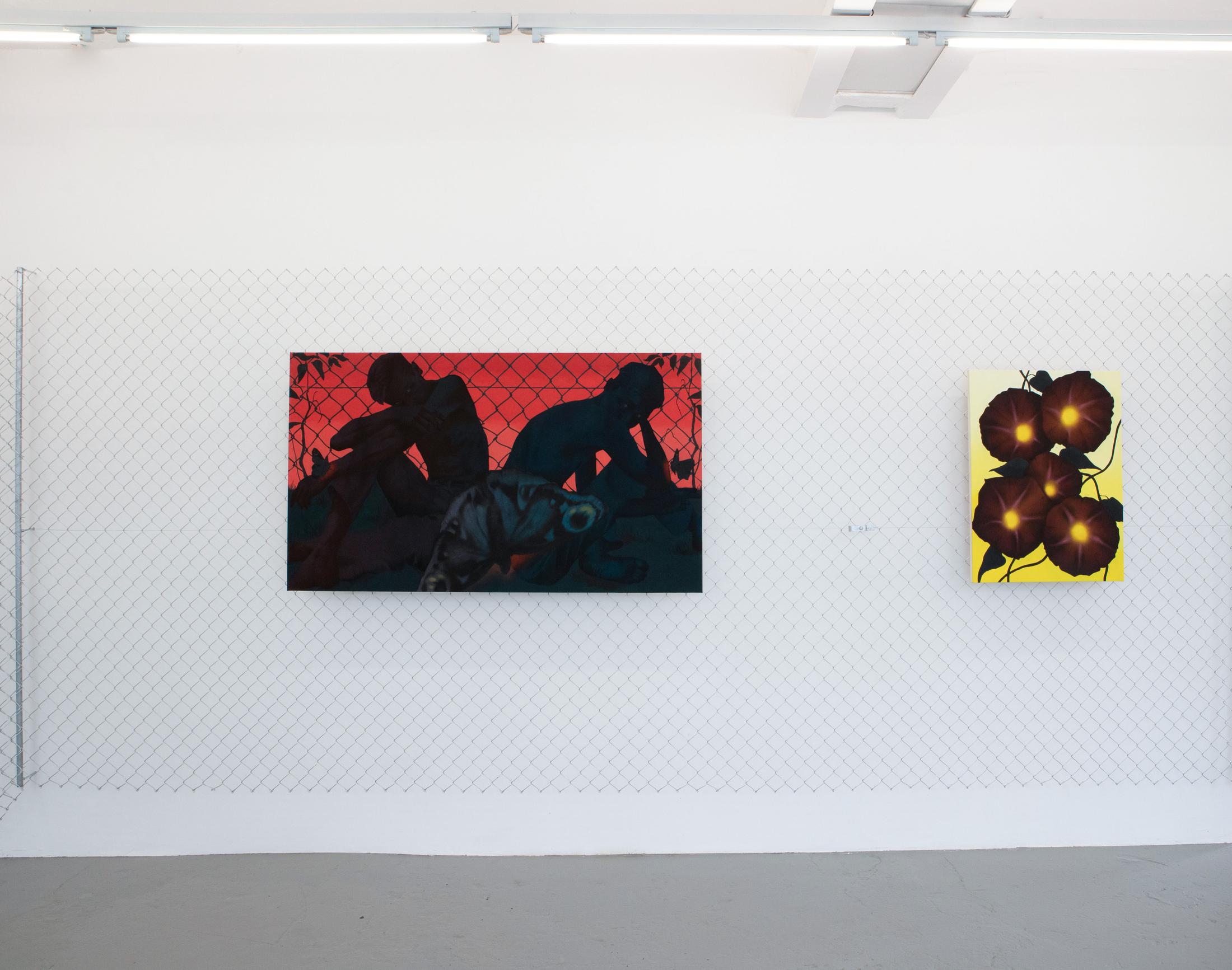Exhibition View David Weishaar Solo Show «The Rose Is Without 'Why'» at KALI Gallery, Lucerne, 2022 / Photo: Marco Vogel / Courtesy: the artist and KALI Gallery