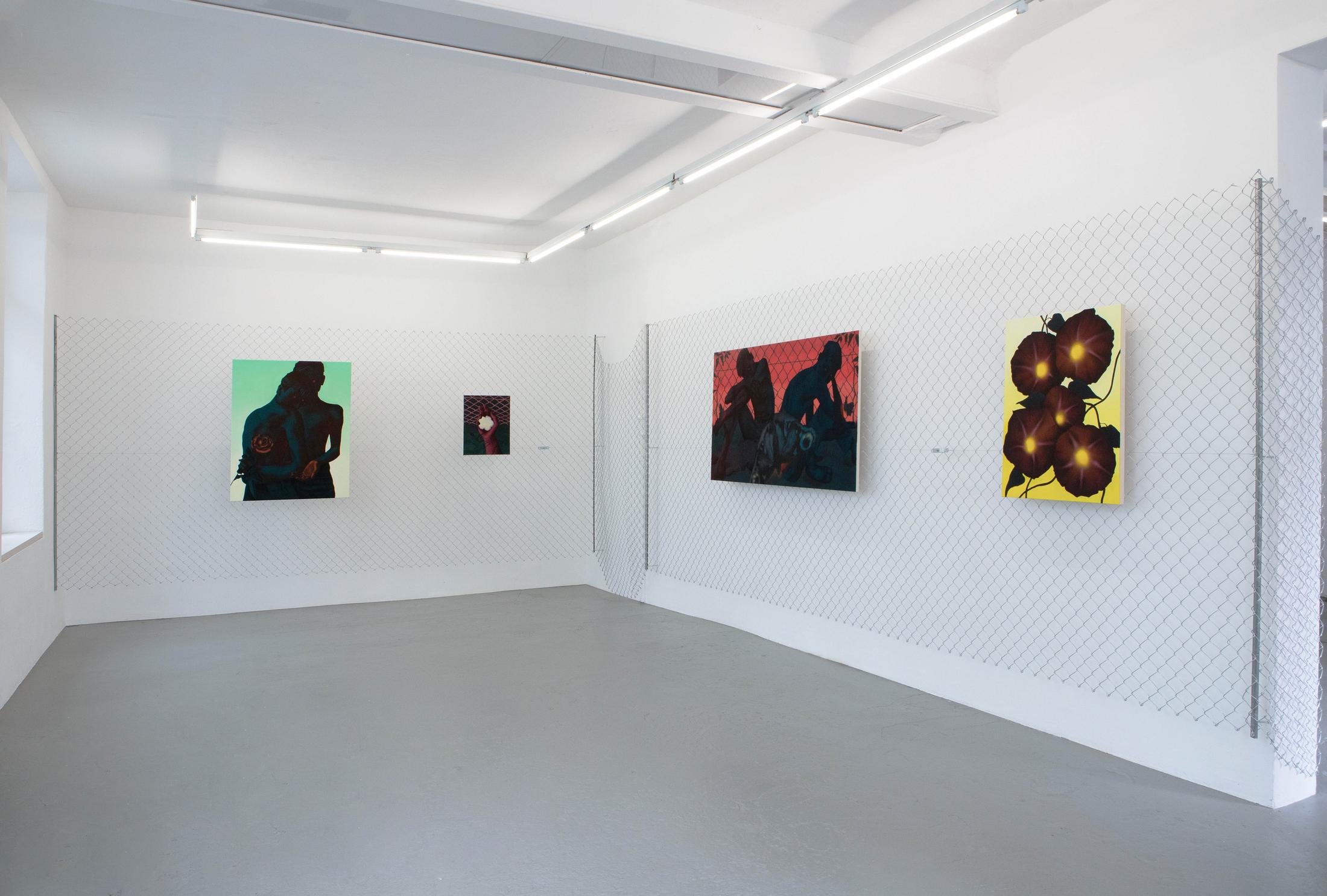 Exhibition View David Weishaar Solo Show «The Rose Is Without 'Why'» at KALI Gallery, Lucerne, 2022 / Photo: Marco Vogel / Courtesy: the artist and KALI Gallery