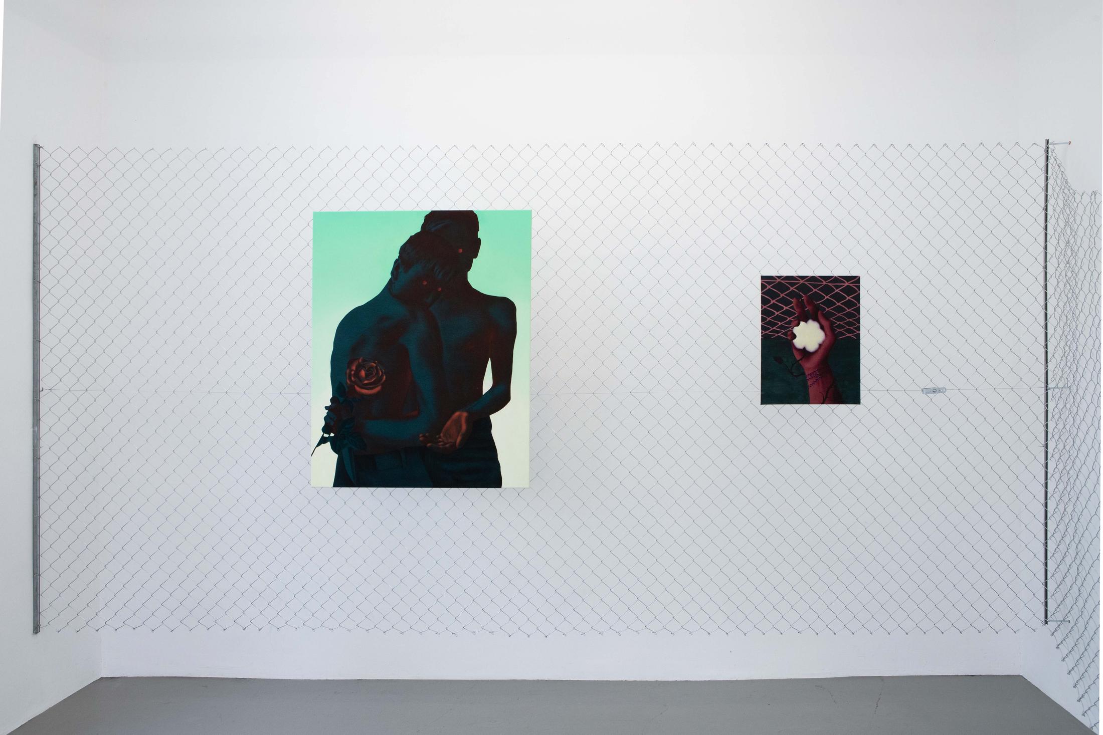 Exhibition View David Weishaar Solo Show «The Rose Is Without 'Why'» at KALI Gallery, Lucerne, 2022 / Photo: Marco Vogel / Courtesy: the artist and KALI Gallery