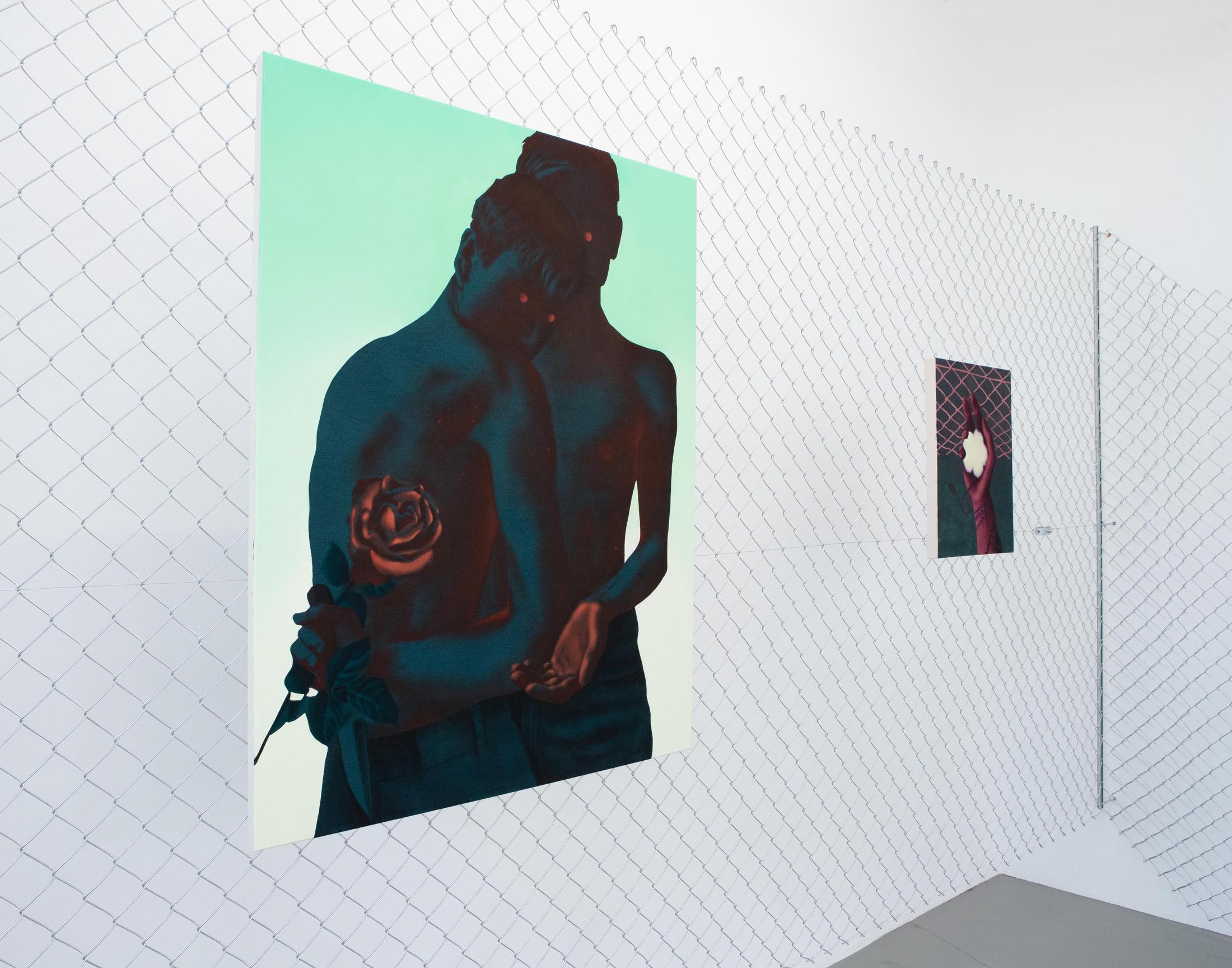 Exhibition View David Weishaar Solo Show «The Rose Is Without 'Why'» at KALI Gallery, Lucerne, 2022 / Photo: Marco Vogel / Courtesy: the artist and KALI Gallery