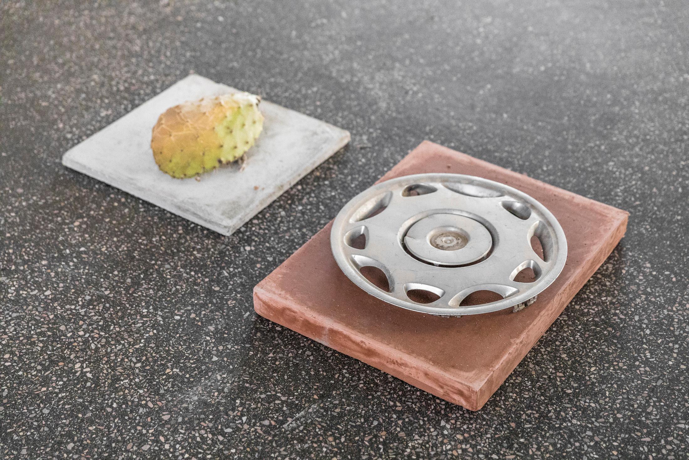 Exhibition View Denise Bertschi and Inas Halabi Groupshow «Forever or in a Hundred Years» at *ALTEFABRIK, Rapperswil-Jona / Photo: Peter Baracchi / Courtesy: the artists