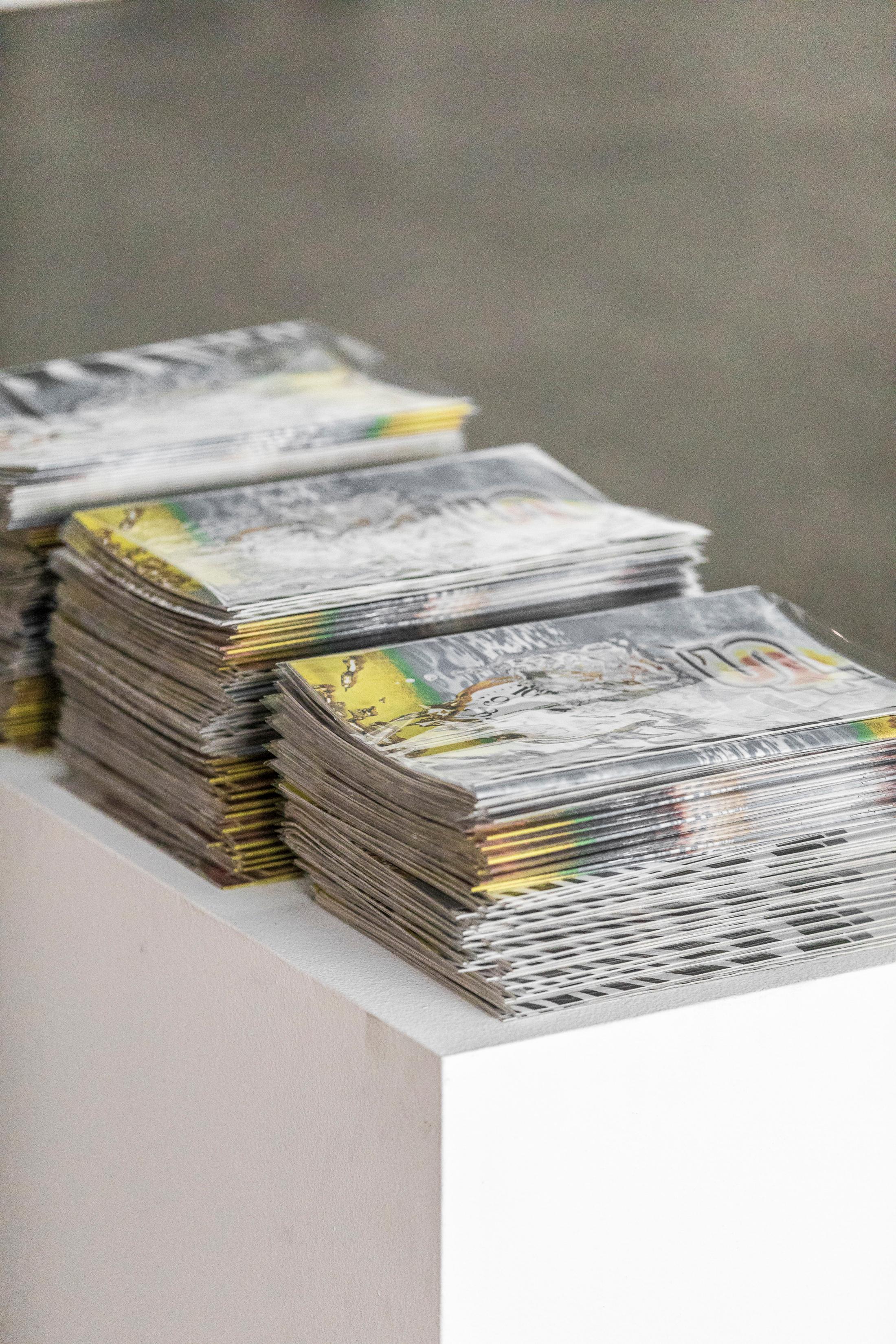 Exhibition View Denise Bertschi and Inas Halabi Groupshow «Forever or in a Hundred Years» at *ALTEFABRIK, Rapperswil-Jona / Photo: Peter Baracchi / Courtesy: the artists