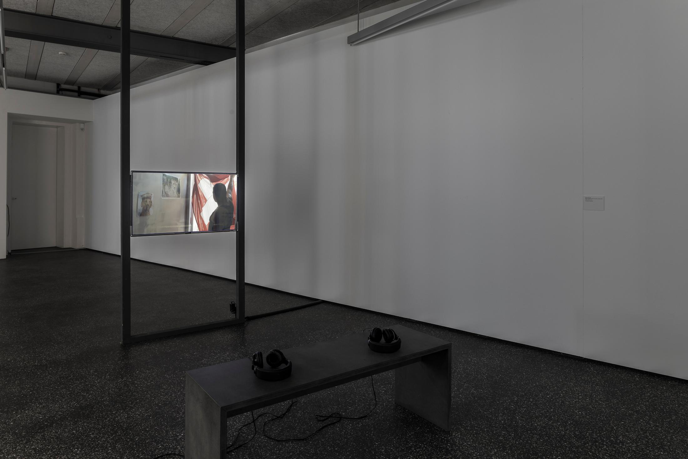 Exhibition View Denise Bertschi and Inas Halabi Groupshow «Forever or in a Hundred Years» at *ALTEFABRIK, Rapperswil-Jona / Photo: Peter Baracchi / Courtesy: the artists