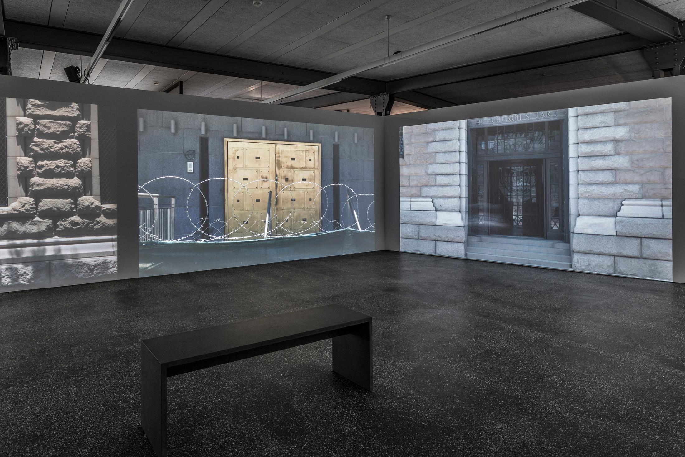 Exhibition View Denise Bertschi and Inas Halabi Groupshow «Forever or in a Hundred Years» at *ALTEFABRIK, Rapperswil-Jona / Photo: Peter Baracchi / Courtesy: the artists