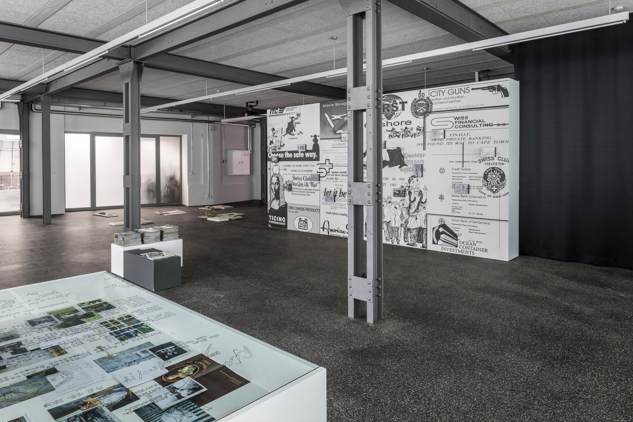 Exhibition View Denise Bertschi and Inas Halabi Groupshow «Forever or in a Hundred Years» at *ALTEFABRIK, Rapperswil-Jona / Photo: Peter Baracchi / Courtesy: the artists