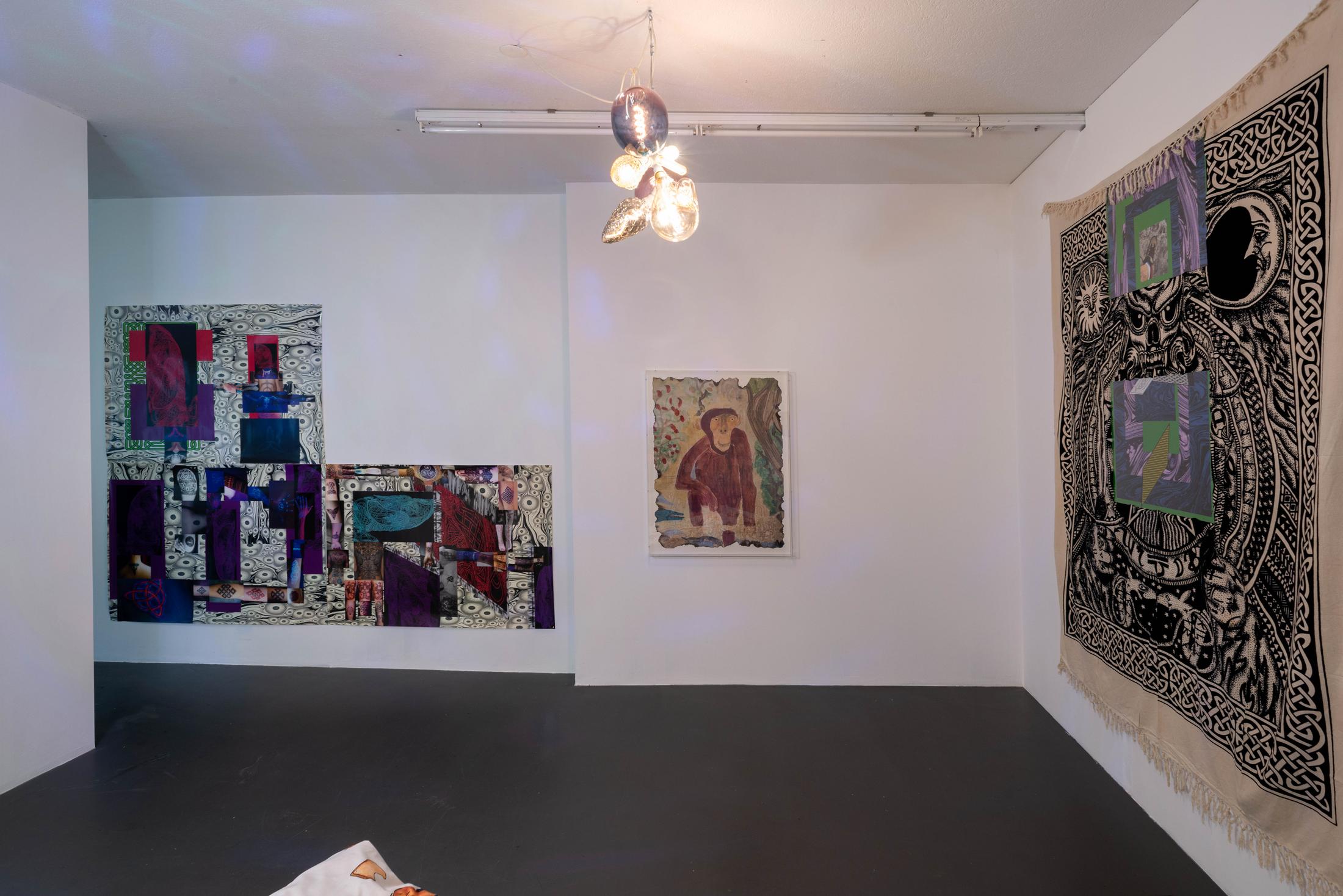 Exhibition View Groupshow «Die Läden sind geschlossen» at Weiss Falk, Basel, 2019 / Photo: Flavio Karrer / Courtesy: Courtesy: Weiss Falk and the Artists; Jenny's, Los Angeles; Karin Guenther, Hamburg; Project Native Informant, London; Sandy Brown, Berlin; Soft Opening, London; What Pipeline, Detroit