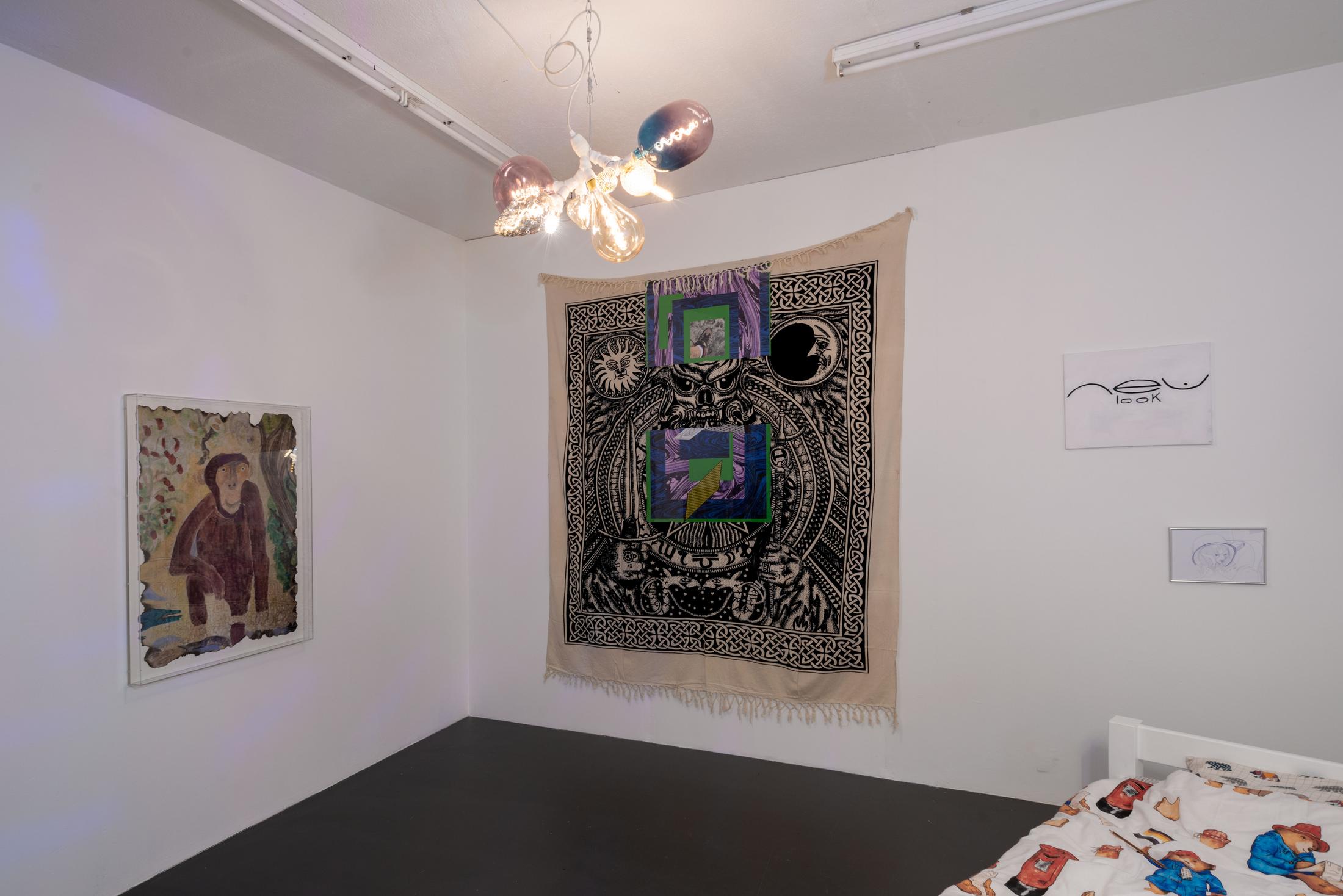 Exhibition View Groupshow «Die Läden sind geschlossen» at Weiss Falk, Basel, 2019 / Photo: Flavio Karrer / Courtesy: Courtesy: Weiss Falk and the Artists; Jenny's, Los Angeles; Karin Guenther, Hamburg; Project Native Informant, London; Sandy Brown, Berlin; Soft Opening, London; What Pipeline, Detroit