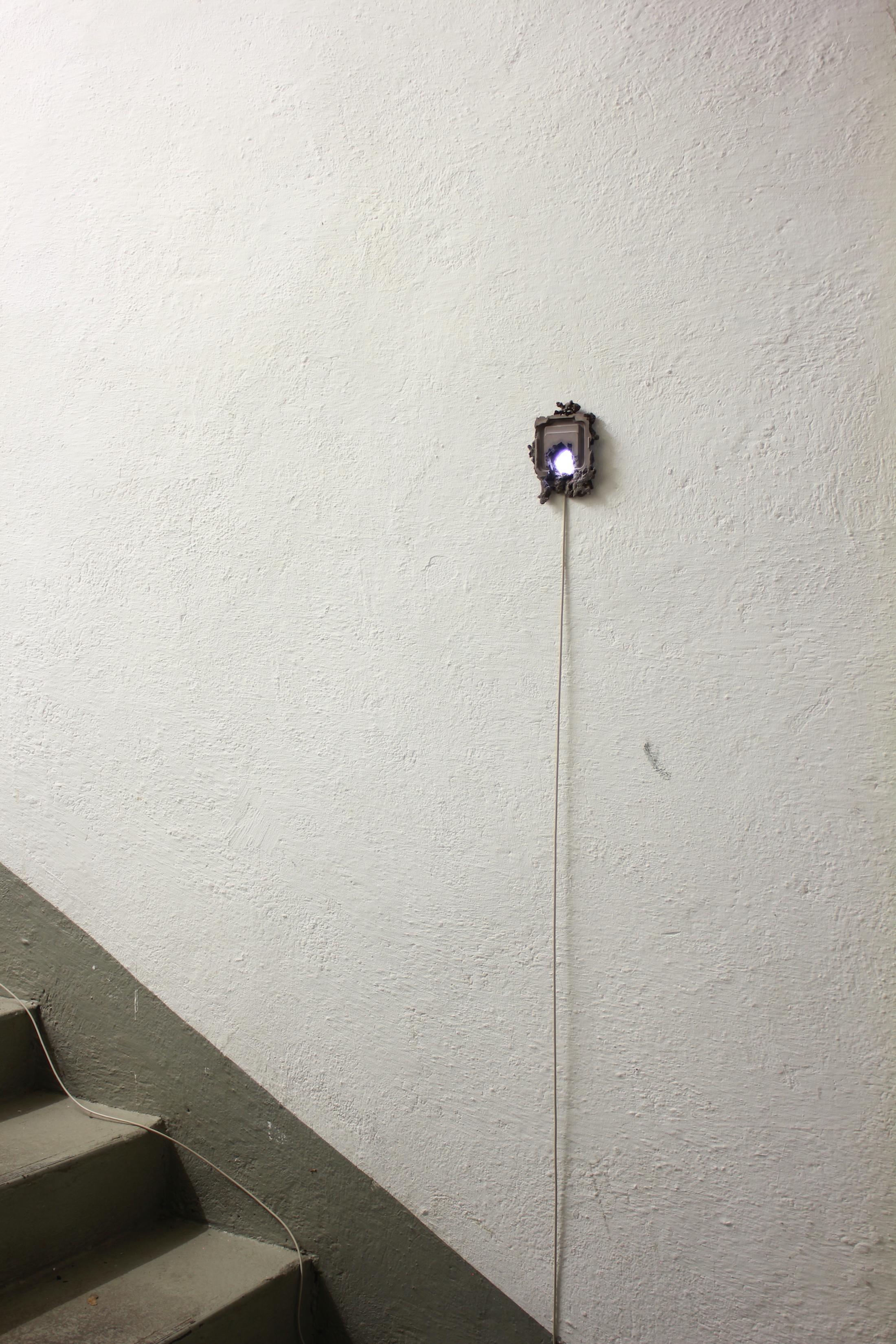 Exhibition View Group Show «Dopesick; view on Hunter Longe, Offrande Météoritique II, 2021» at Binz39, Zurich, 2022 / Photo: Cagey / Courtesy: the artists and Binz39