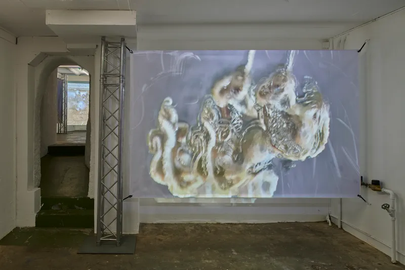 Exhibition View Duo Show «Human Tank, view on Doris Dehan Son & Sinae Yoo, Realities, 2022» at WallStreet, Fribourg, 2022 / Photo: Guillaume Python / Courtesy: the artists and WallStreet