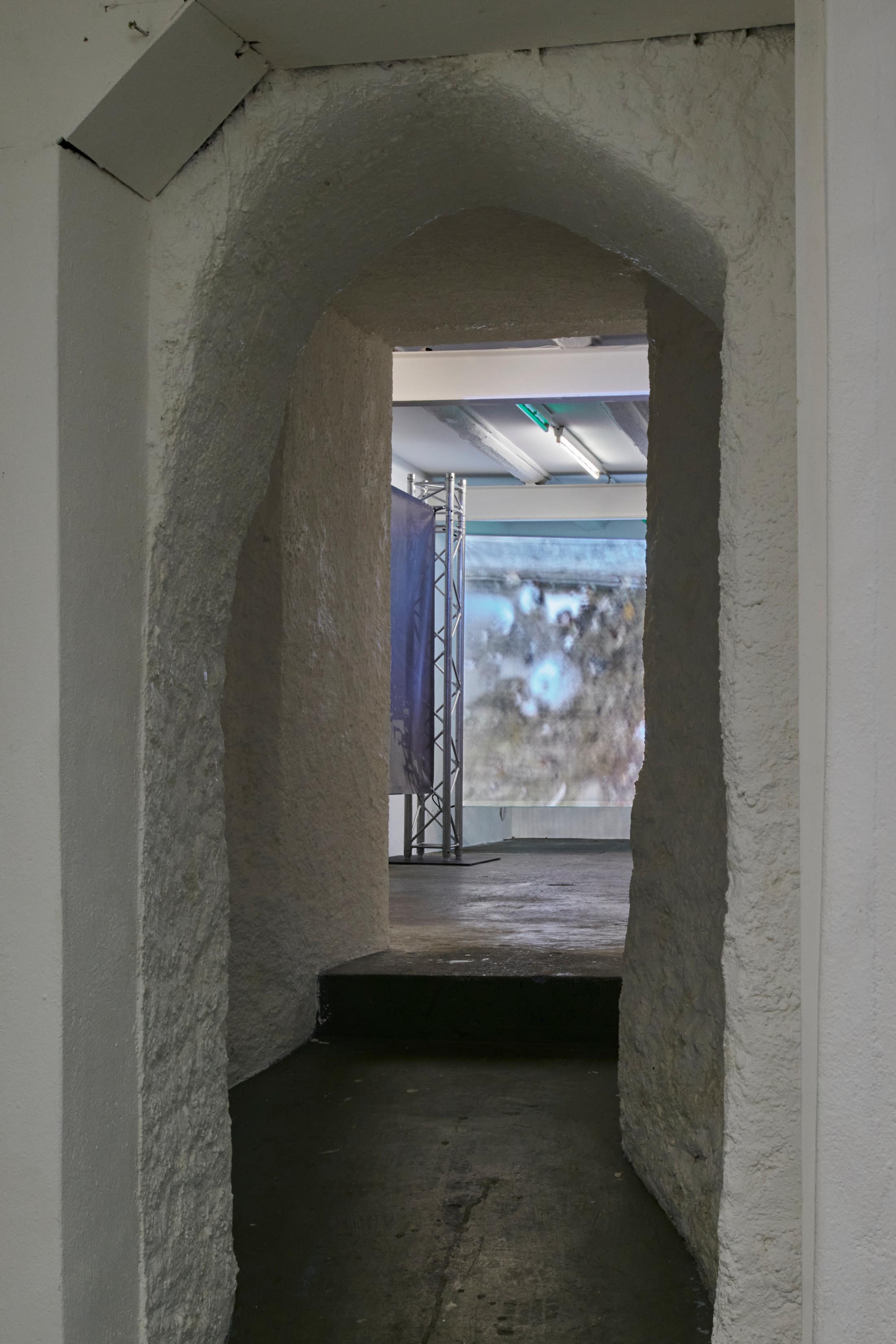 Exhibition View Duo Show «Human Tank» at WallStreet, Fribourg, 2022 / Photo: Guillaume Python / Courtesy: the artists and WallStreet