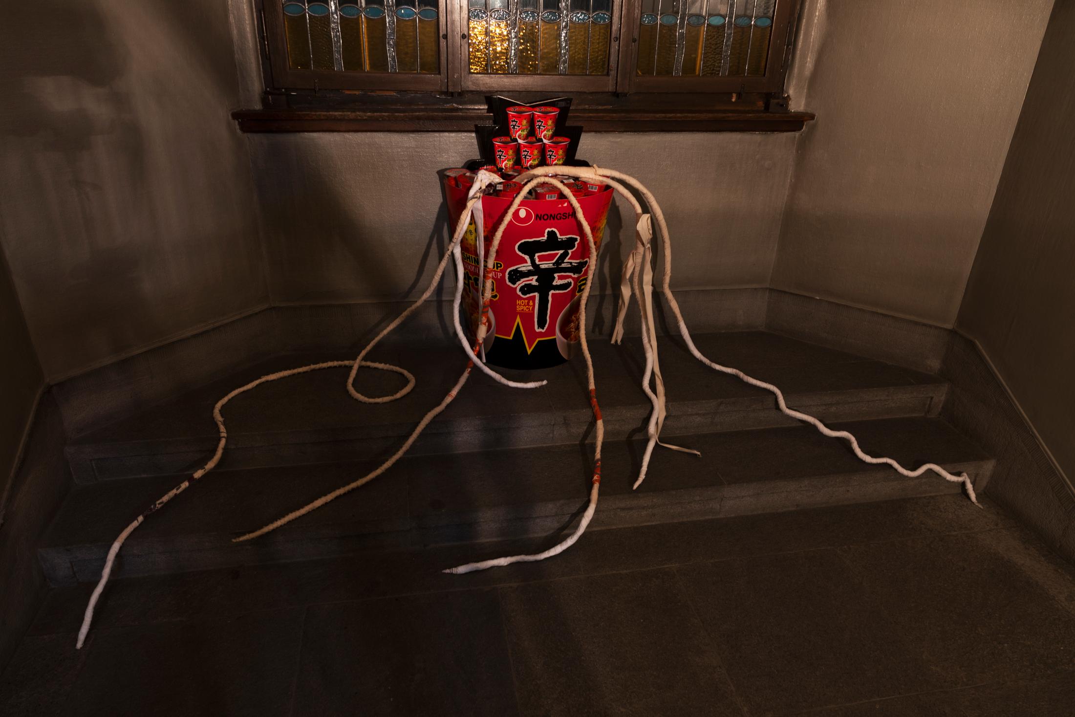 Exhibition View Doris Dehan Son Solo Show «How you like that; view on Doris Dehan Son, It's perfectly cooked, 2022» at The Lighthouse, Zurich, 2022 / Photo: Simon Javed / Courtesy: the artist and The Lighthouse