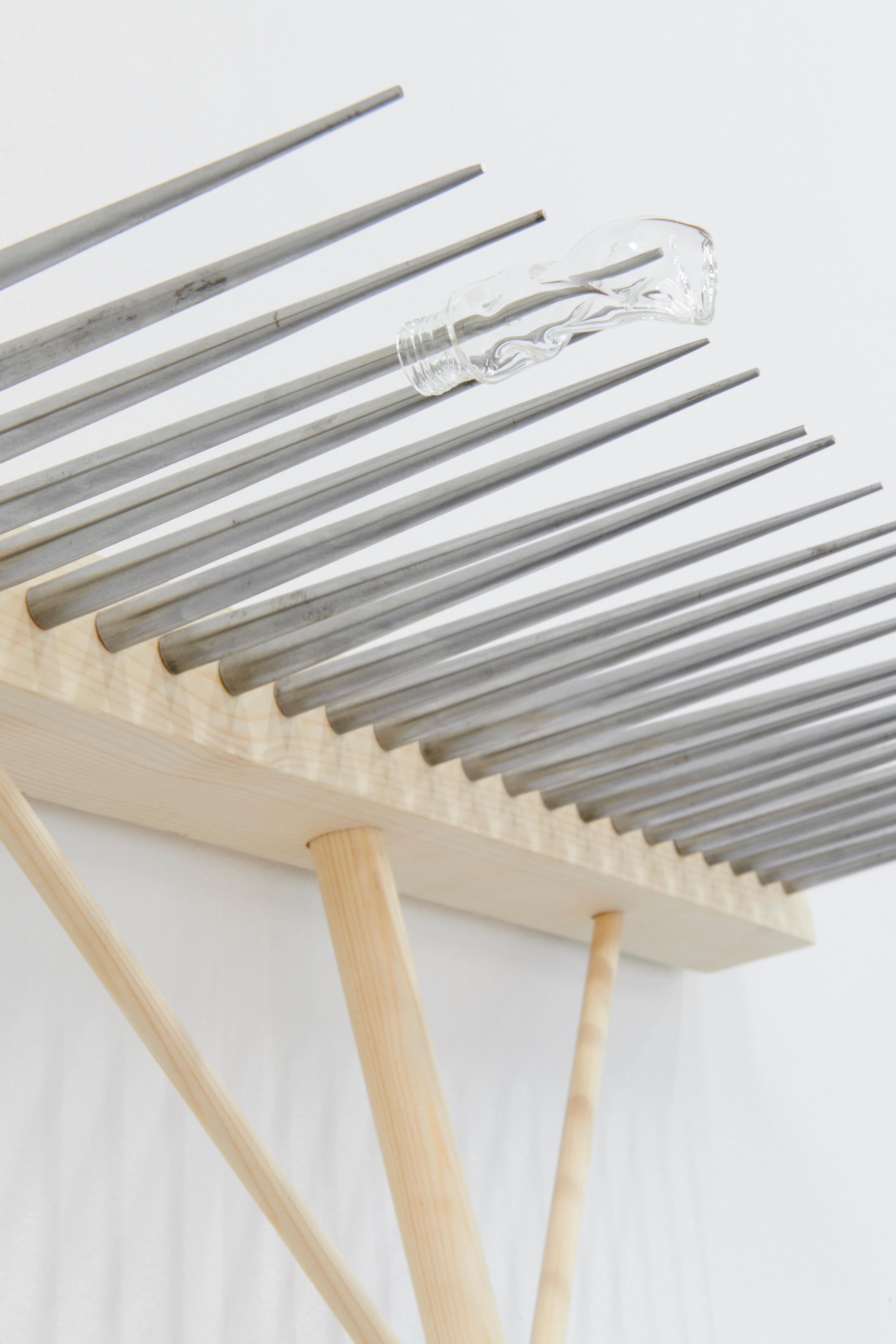 Exhibition View Dorota Gawęda and Eglė Kulbokaitė Soloshow «Mouthless; view on For when I look at you for a moment, then it is no…(I), 2020 (detail)» at Fri Art, Fribourg, 2020 / Photo: Guillaume Baeriswyl / Courtesy: Fri Art Kunsthalle