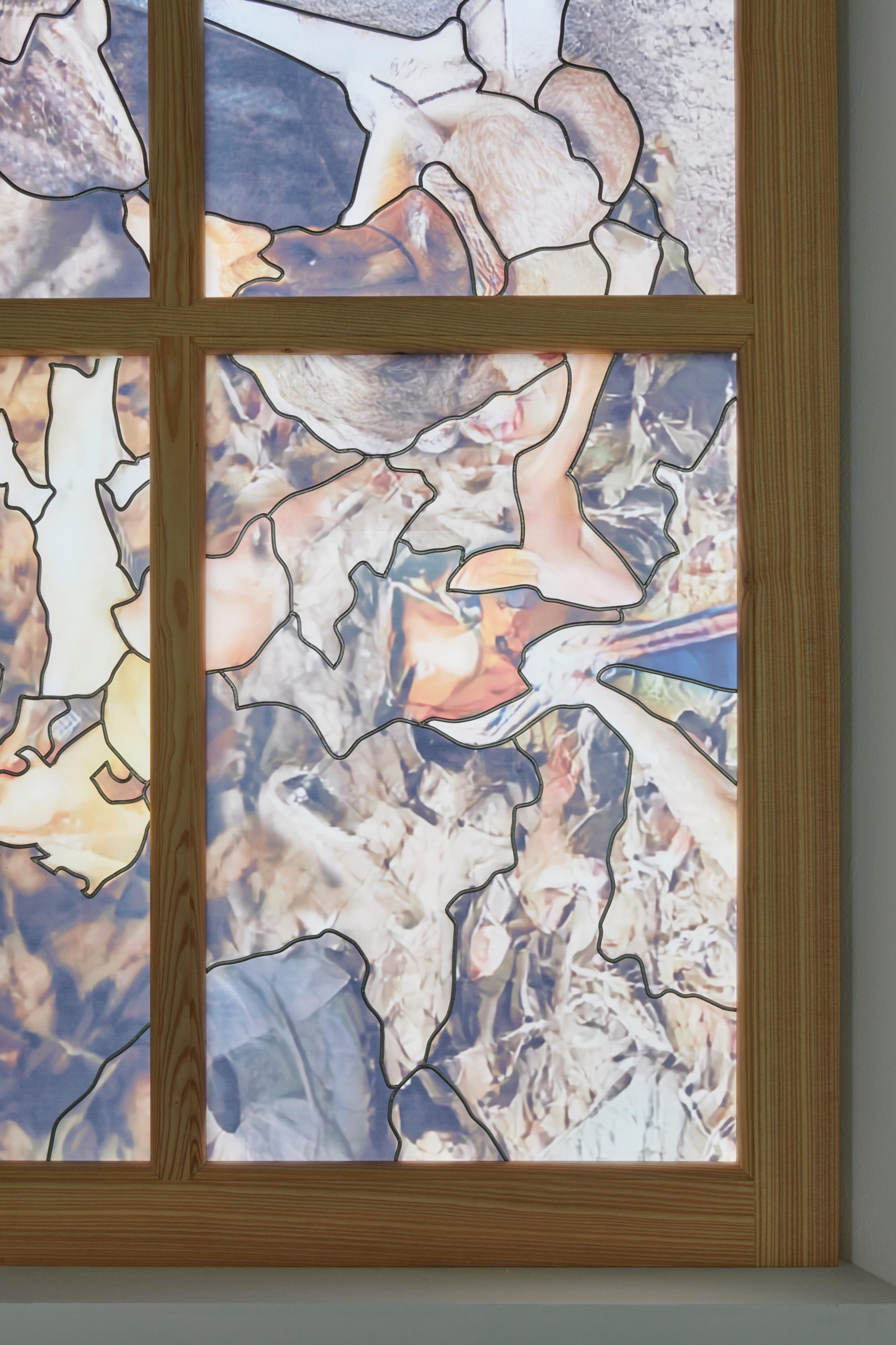 Exhibition View Dorota Gawęda and Eglė Kulbokaitė Soloshow «Mouthless; view on Death by Landscape (Fribourg), 2020 (detail)» at Fri Art, Fribourg, 2020 / Photo: Guillaume Baeriswyl / Courtesy: Fri Art Kunsthalle