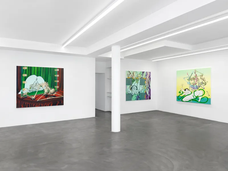 Exhibition View Ebecho Muslimova Soloshow «Fatebe» at Galerie Maria Bernheim, Zurich, 2020 / Photo: Annik Wetter / Courtesy: the artist and Galerie Maria Bernheim