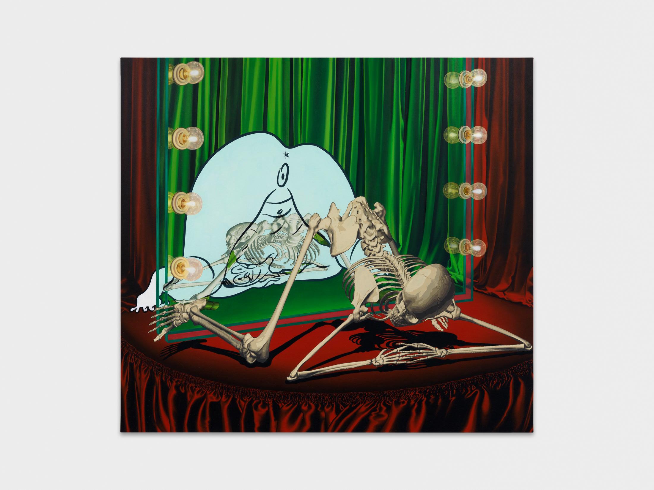 Exhibition View Ebecho Muslimova Soloshow «Fatebe; view on FATEBE PEEPSHOW, 2020» at Galerie Maria Bernheim, Zurich, 2020 / Photo: Annik Wetter / Courtesy: the artist and Galerie Maria Bernheim