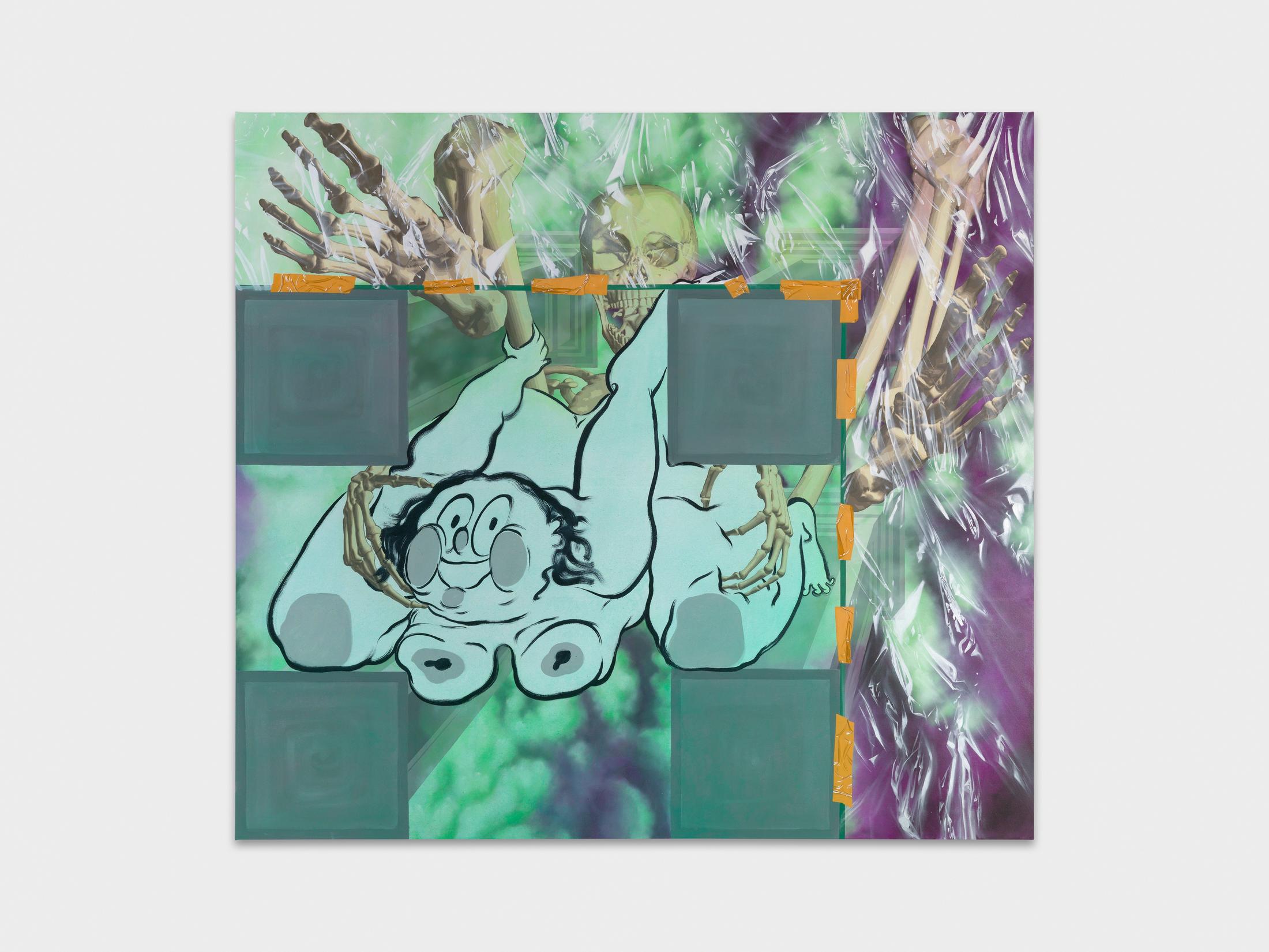 Exhibition View Ebecho Muslimova Soloshow «Fatebe; view on FATEBE FROM ABOVE, 2020» at Galerie Maria Bernheim, Zurich, 2020 / Photo: Annik Wetter / Courtesy: the artist and Galerie Maria Bernheim