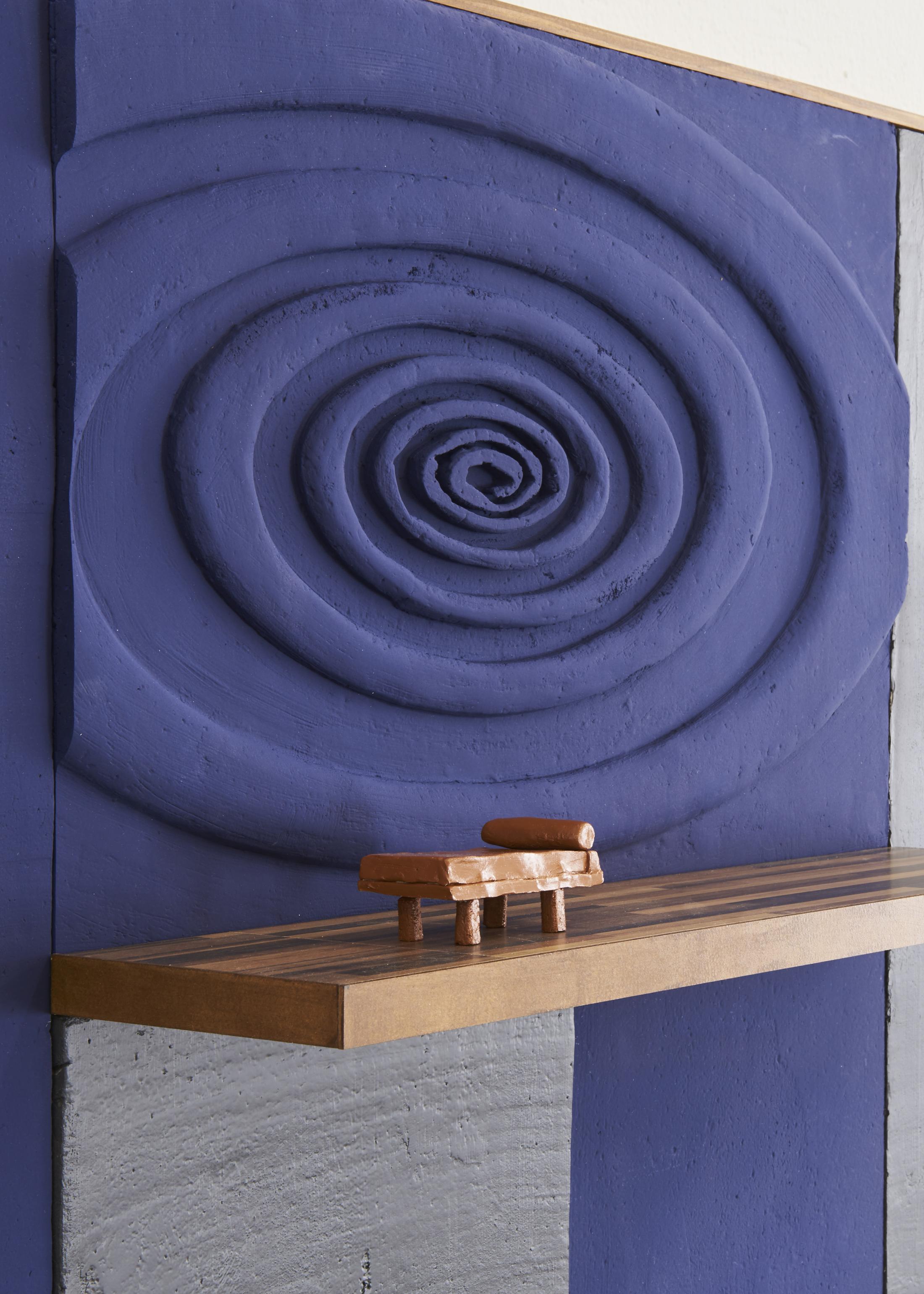 Exhibition View Groupshow «Either it is raining or it is not (at a particular space and time) ; view on Loucia Carlier, 2020 (detail), 2019» at WallRiss, Fribourg, 2019 / Photo: Guillaume Baeriswyl