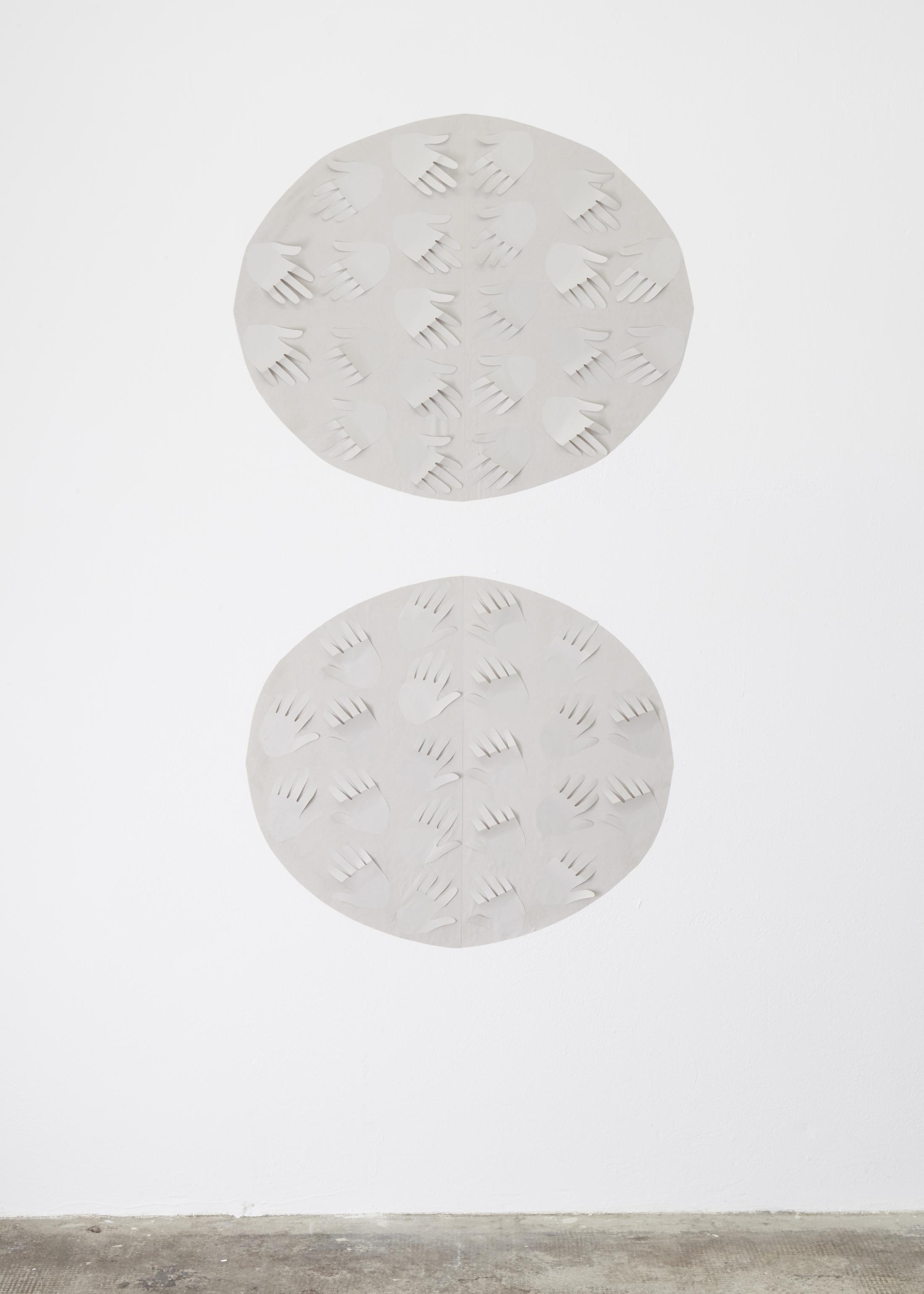 Exhibition View Groupshow «Either it is raining or it is not (at a particular space and time) ; view on Marie Gyger, Les affaires, 2019» at WallRiss, Fribourg, 2019 / Photo: Guillaume Baeriswyl