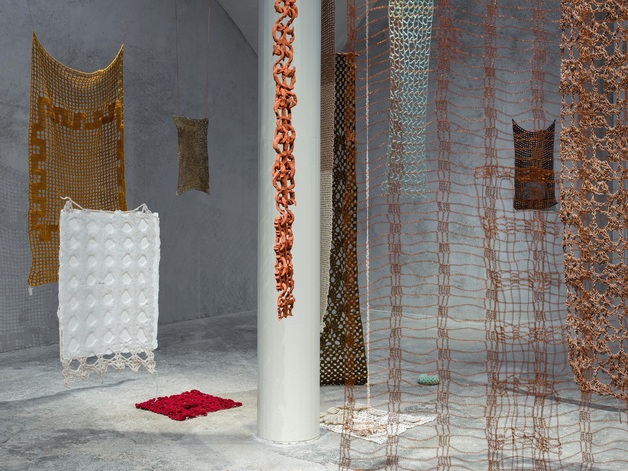 Exhibition View ektor garcia «nudos de tiempo» at Cabaret Voltaire, Zurich, 2022 / Photo: Cabaret Voltaire, Cedric Mussano / Courtesy: the artist and Cabaret Voltaire