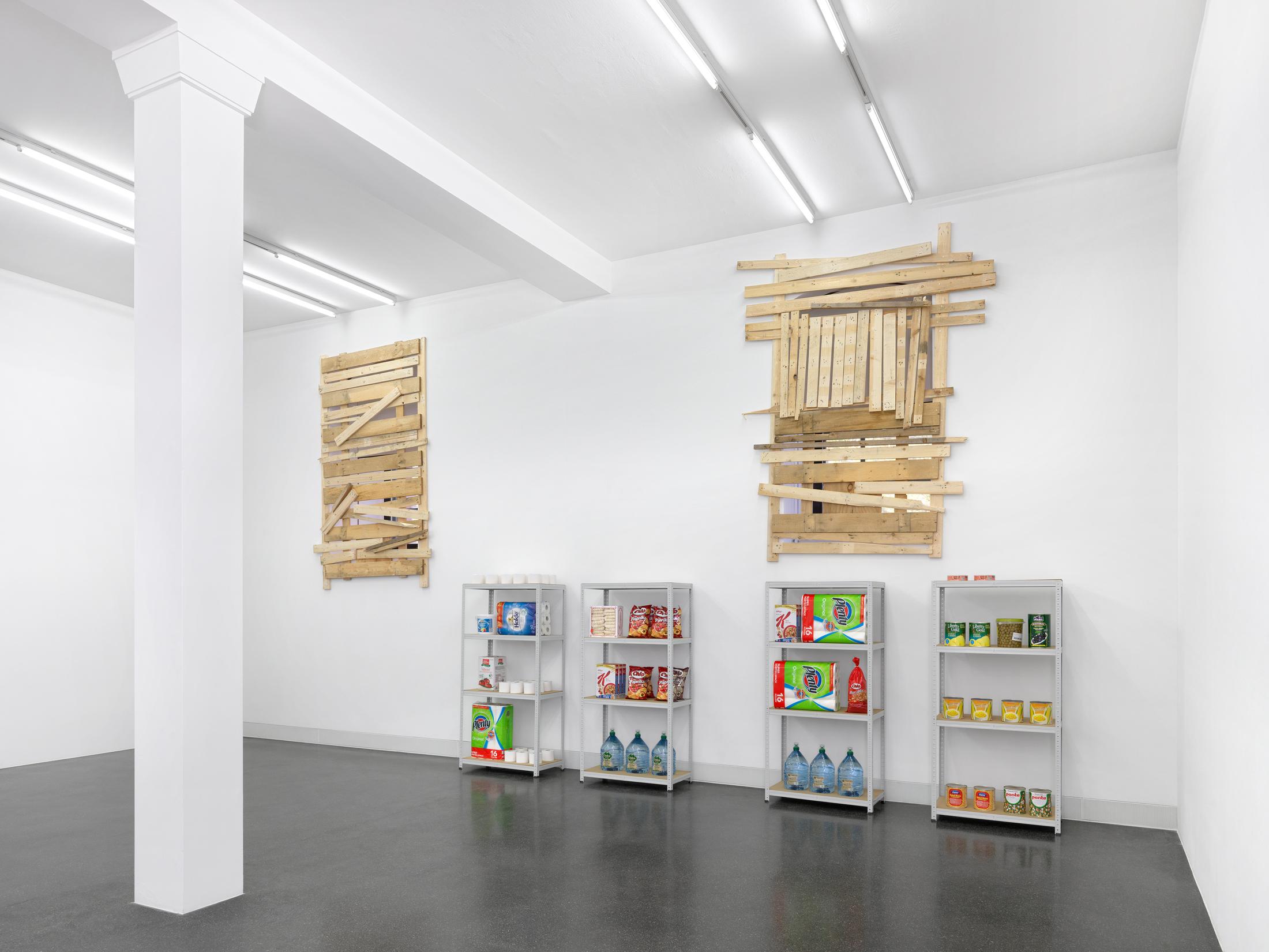 Exhibition View Eliza Douglas / Puppies Puppies (Jade Kuriki Olivo) Groupshow at Galerie Francesca Pia, Zurich, 2019 / Photo: Annik Wetter / Courtesy: the artists and Galerie Francesca Pia