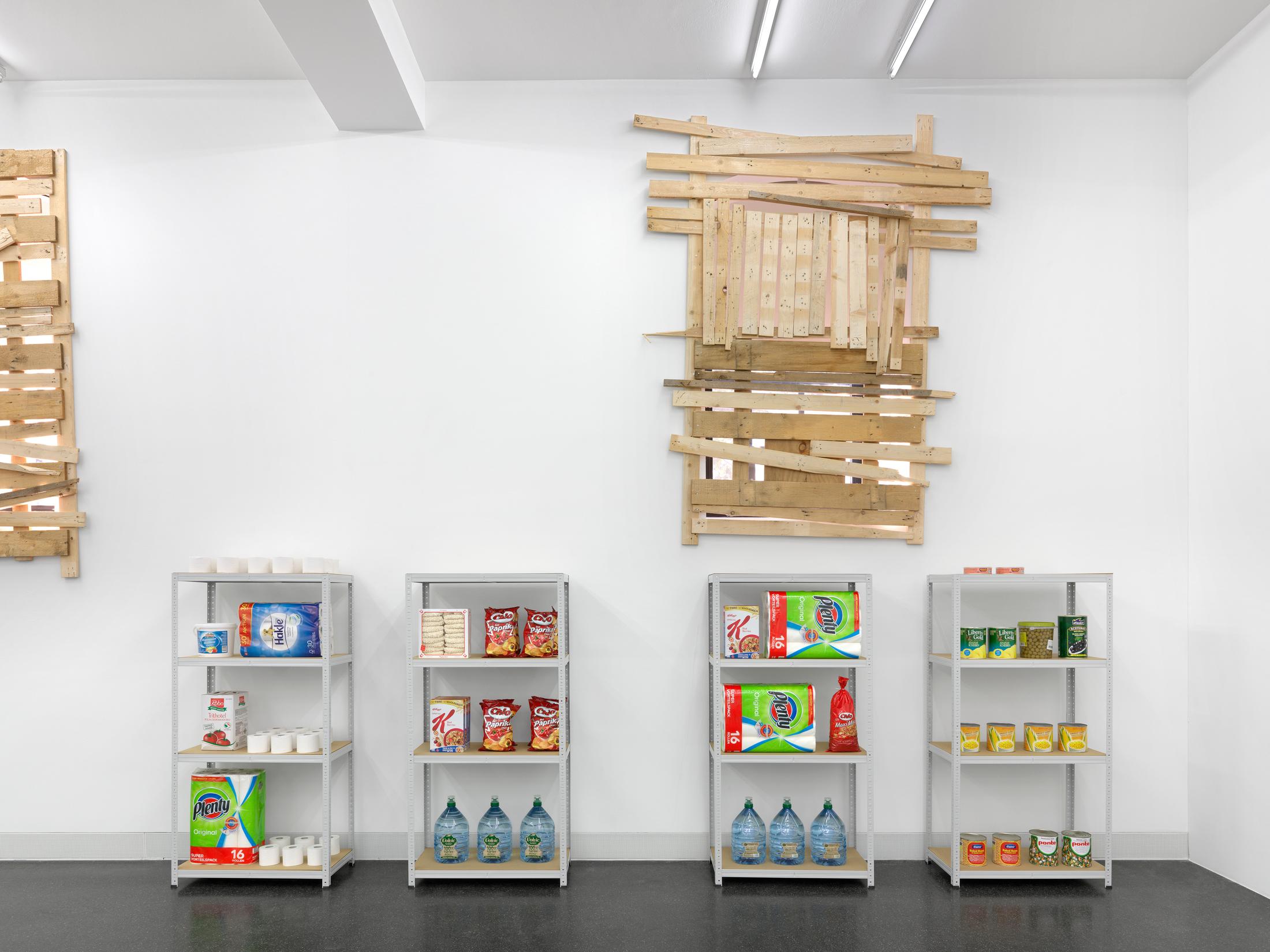 Exhibition View Eliza Douglas / Puppies Puppies (Jade Kuriki Olivo) Groupshow at Galerie Francesca Pia, Zurich, 2019 / Photo: Annik Wetter / Courtesy: the artists and Galerie Francesca Pia