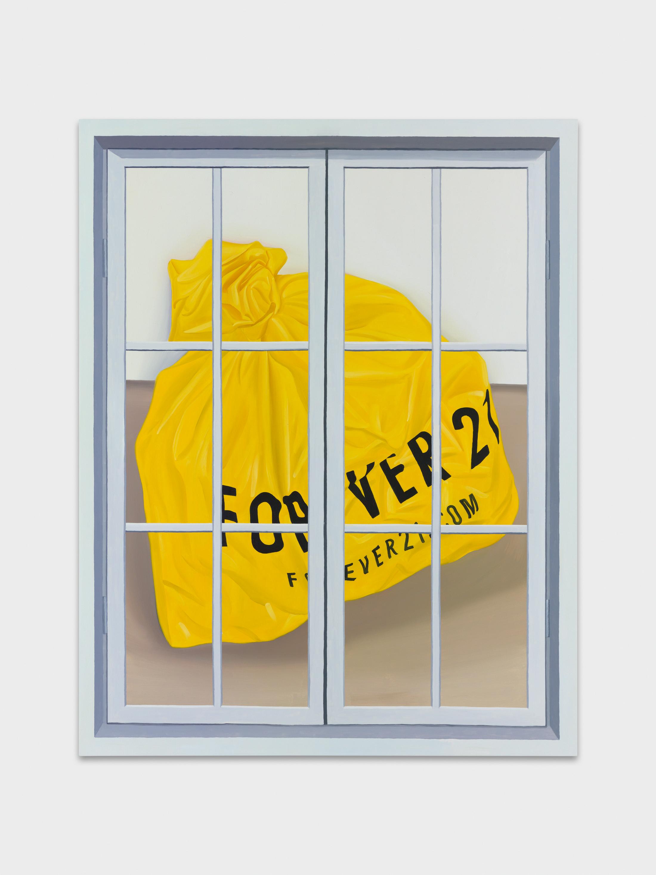 Exhibition View Eliza Douglas / Puppies Puppies (Jade Kuriki Olivo) Groupshow (view on Eliza Douglas, Window (Puppies Puppies 1), 2019) at Galerie Francesca Pia, Zurich, 2019 / Photo: Annik Wetter / Courtesy: the artists and Galerie Francesca Pia