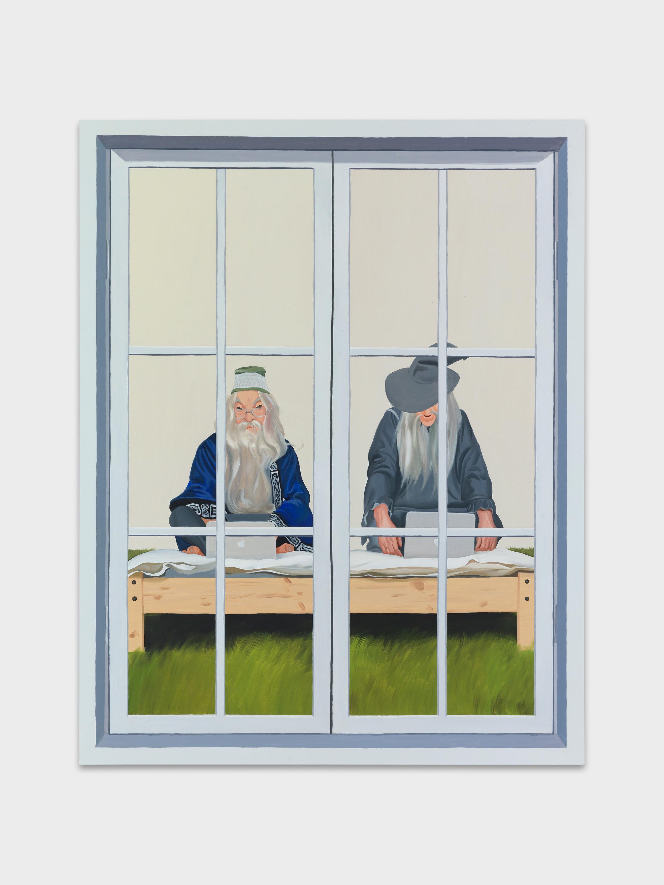 Exhibition View Eliza Douglas / Puppies Puppies (Jade Kuriki Olivo) Groupshow (view on Eliza Douglas, Window (Puppies Puppies 1), 2019) at Galerie Francesca Pia, Zurich, 2019 / Photo: Annik Wetter / Courtesy: the artists and Galerie Francesca Pia