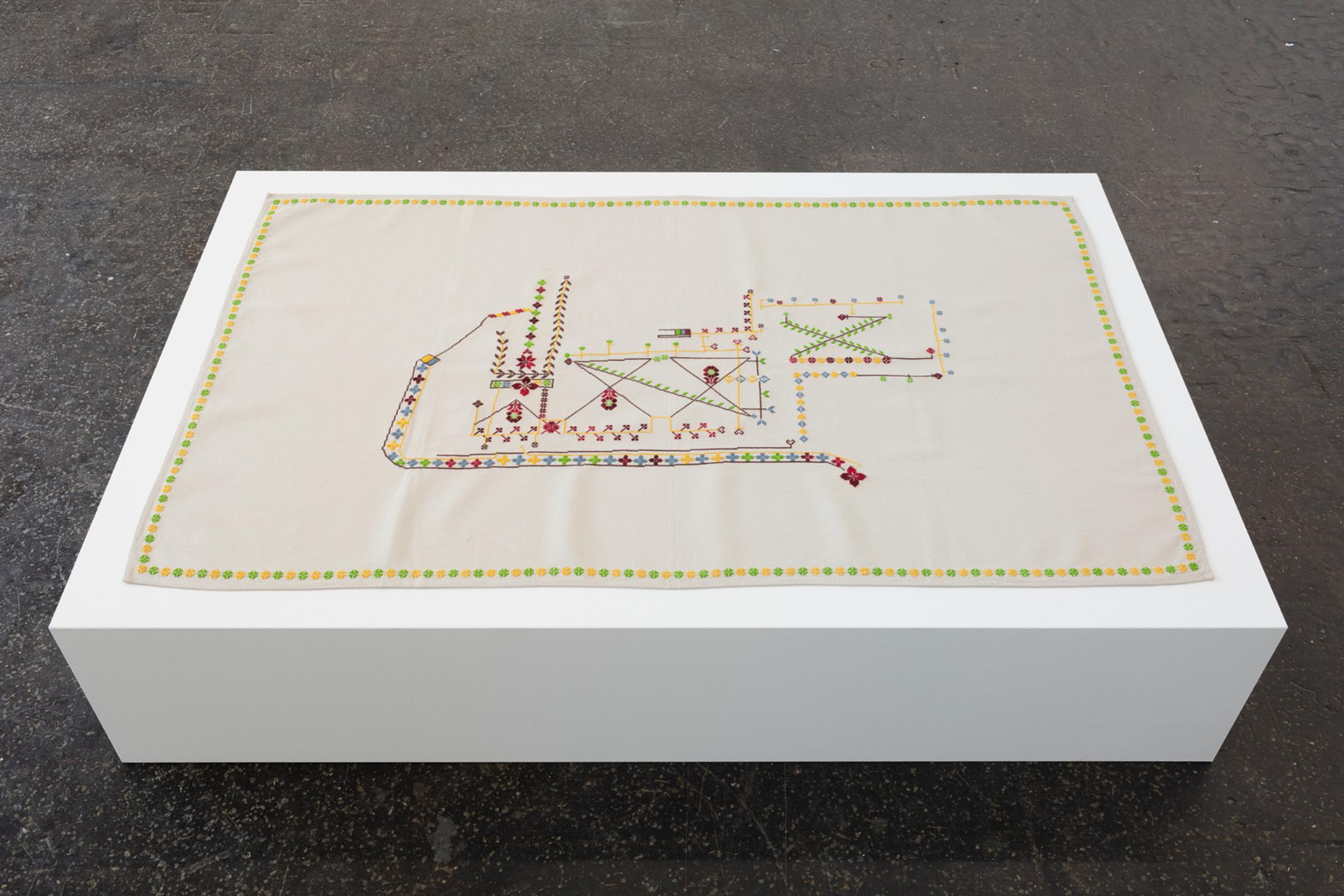 Exhibition View Ella Littwitz Soloshow «Promise ; A Moon in Ramallah is a Star in Hebron, 2017 (M12)» at Kunsthalle Sankt Gallen, St. Gallen, 2019 / Photo: Gunnar Meier / Courtesy: the artist, Harlan Levey Projects, Brussels; Copperfield Gallery, London