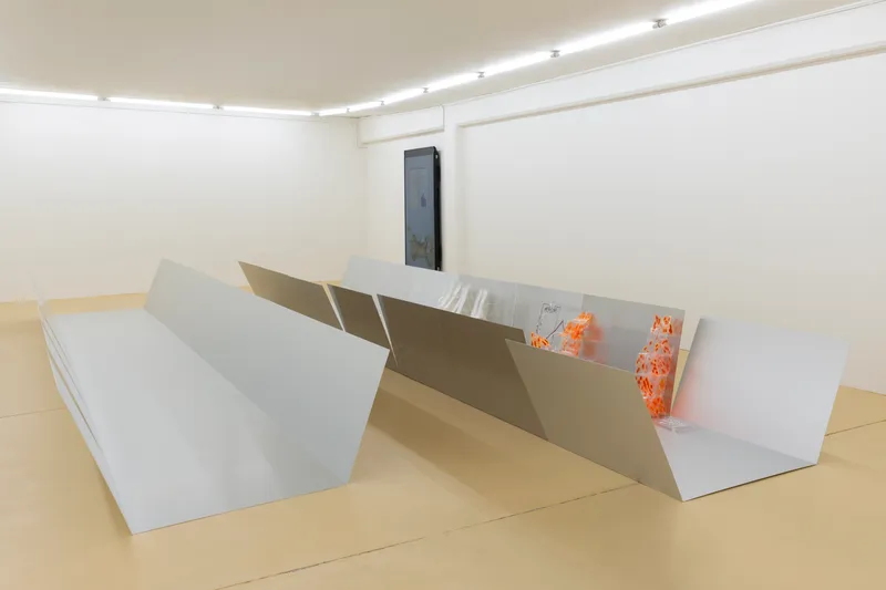 Exhibition View Elza Sile ⩙ {F_x Office} Soloshow «Hunter’s Fallacy» at unanimous consent, Zurich, 2020 / Photo: Romain Mader / Courtesy: the artist and unanimous consent