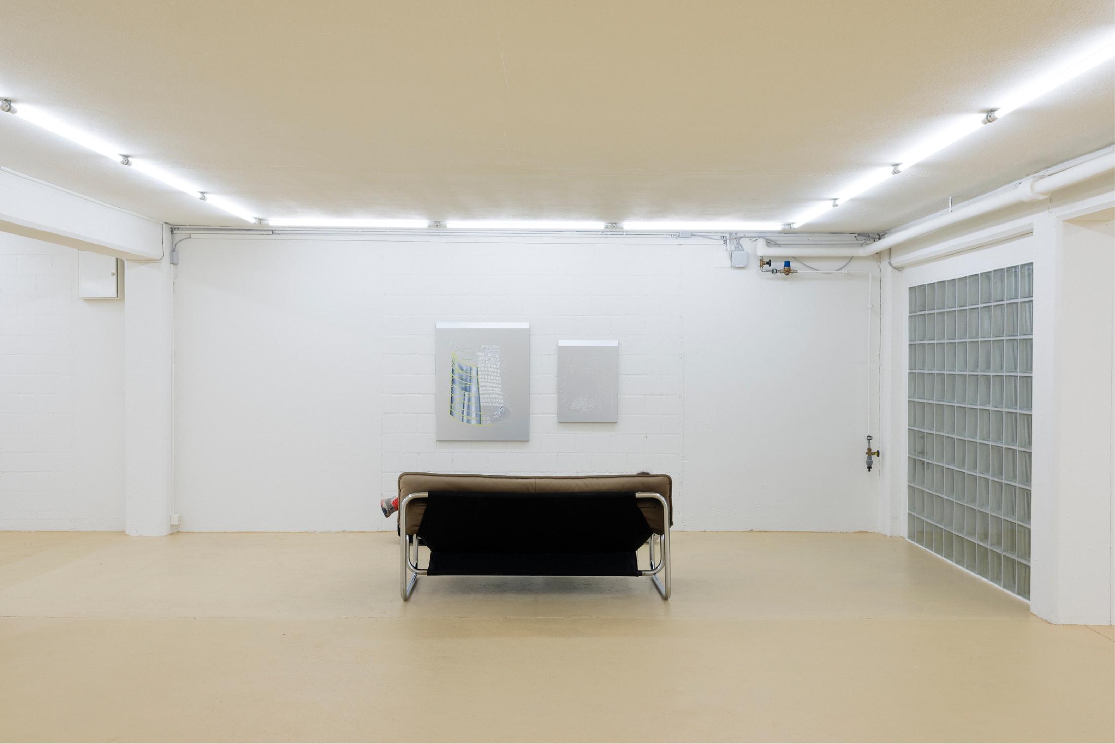 Exhibition View Elza Sile ⩙ {F_x Office} Soloshow «Hunter’s Fallacy» at unanimous consent, Zurich, 2020 / Photo: Romain Mader / Courtesy: the artist and unanimous consent